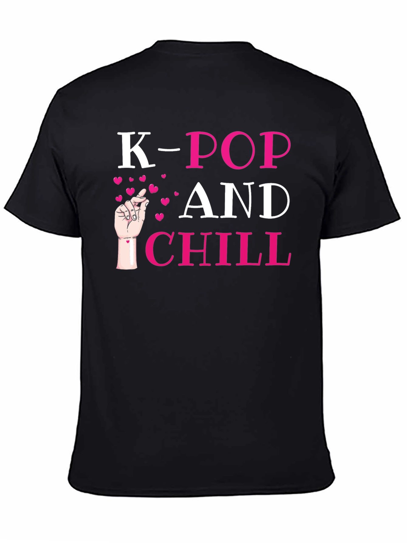 K-Pop and Chill Black T-Shirt