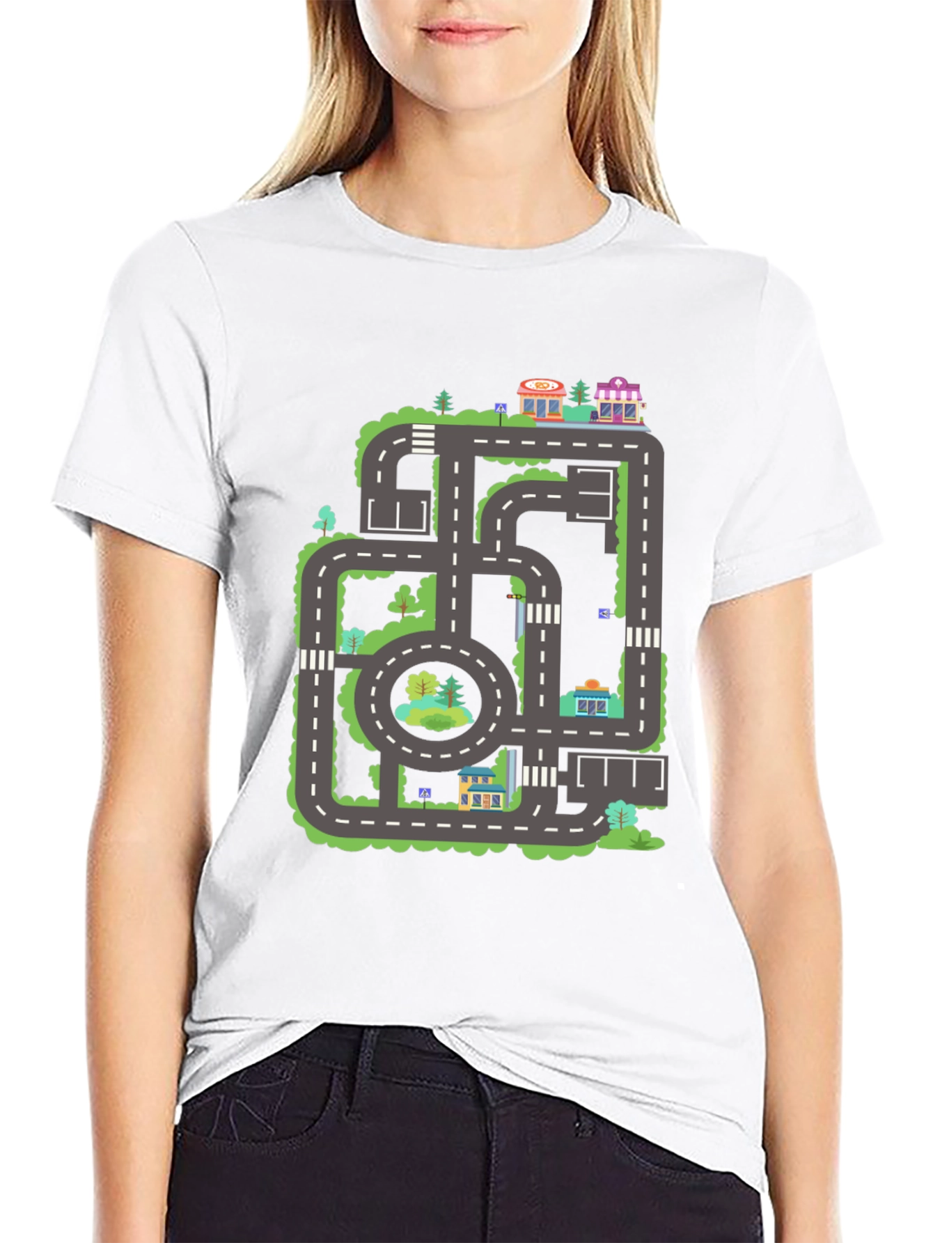 Road Map T-Shirt - City Adventure Tee