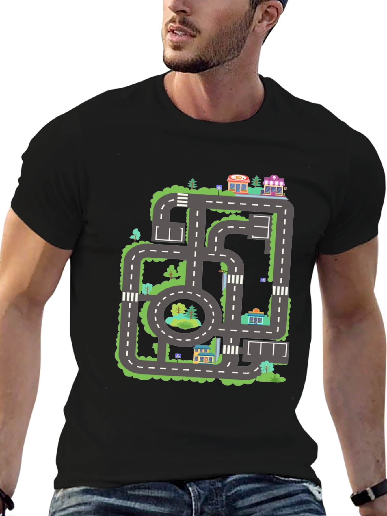 Road Map T-Shirt - City Adventure Tee
