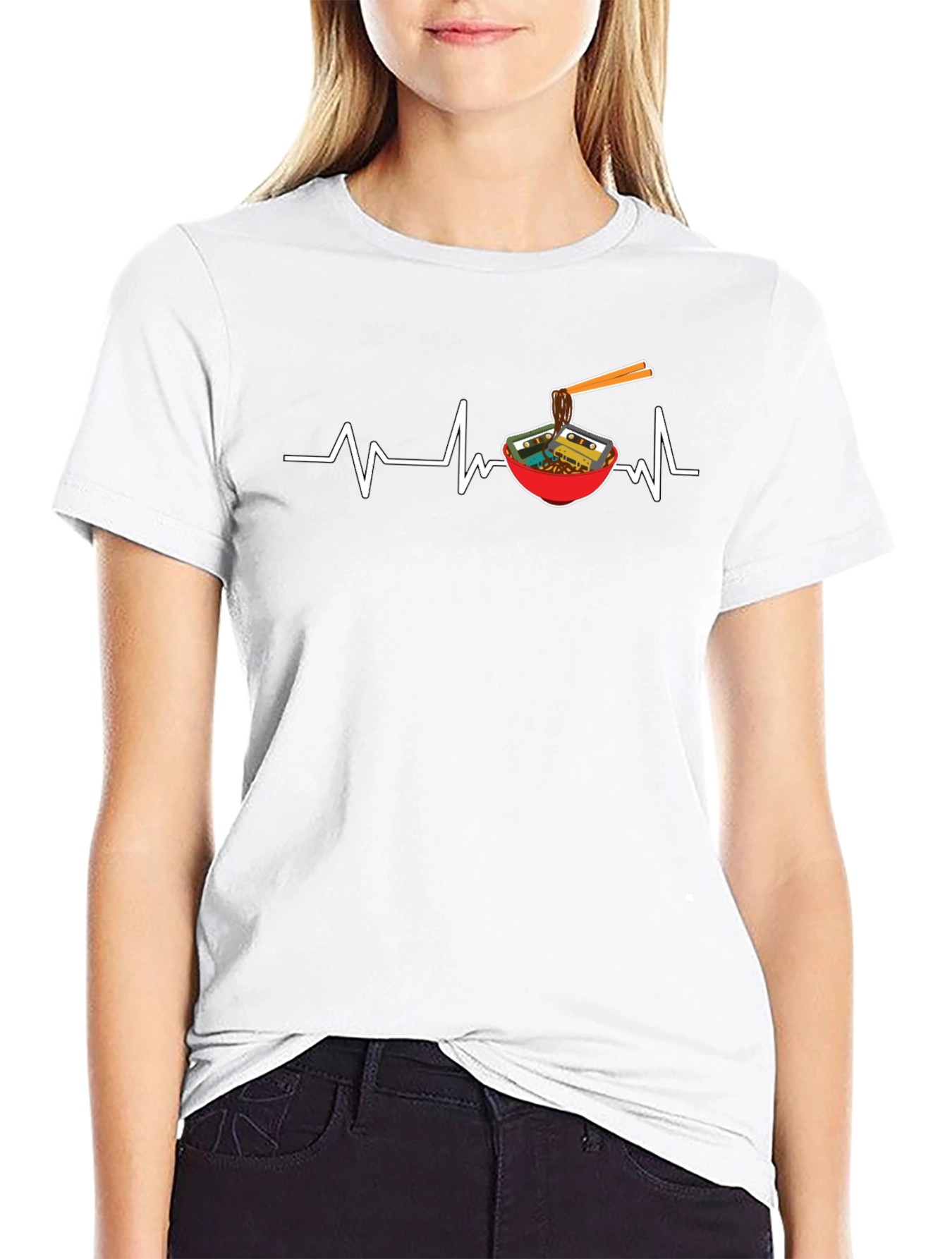 Ramen Heartbeat Graphic Tee