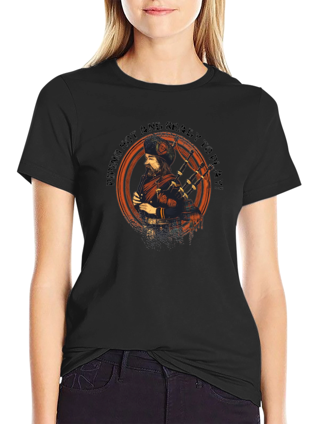 Piping Hot Scottish Bagpiper T-Shirt