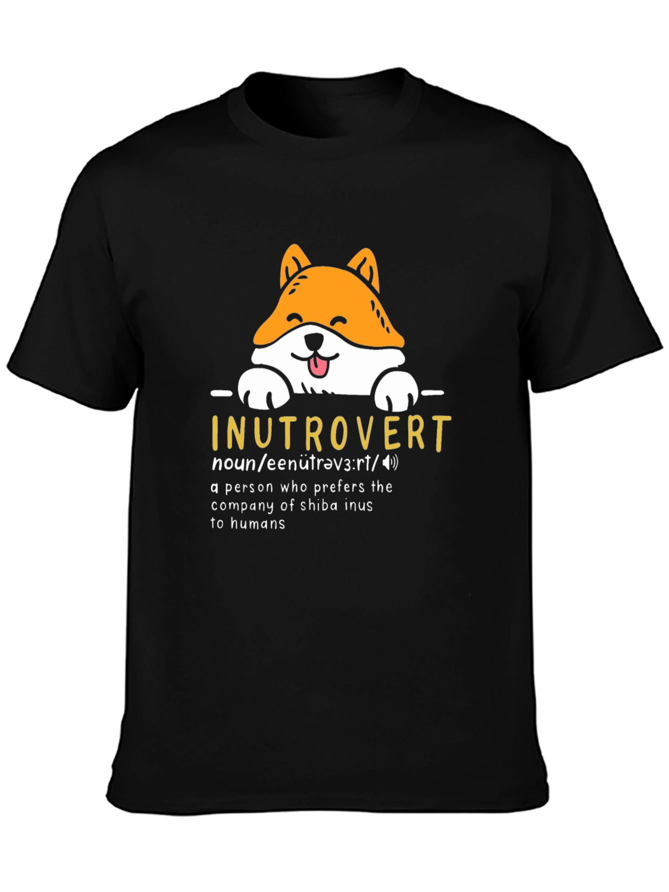 Inutrovert Shiba Inu Graphic Tee - Introvert Humor