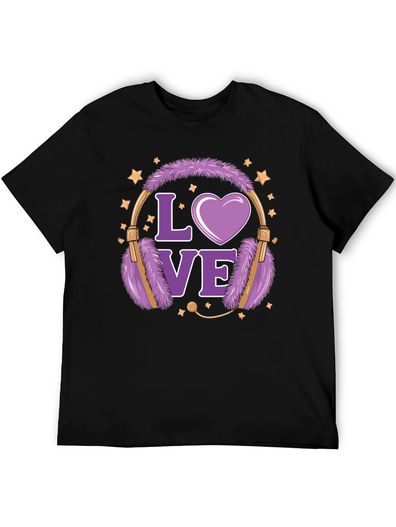 Love Headphones Graphic T-Shirt - Stylish Casual Wear