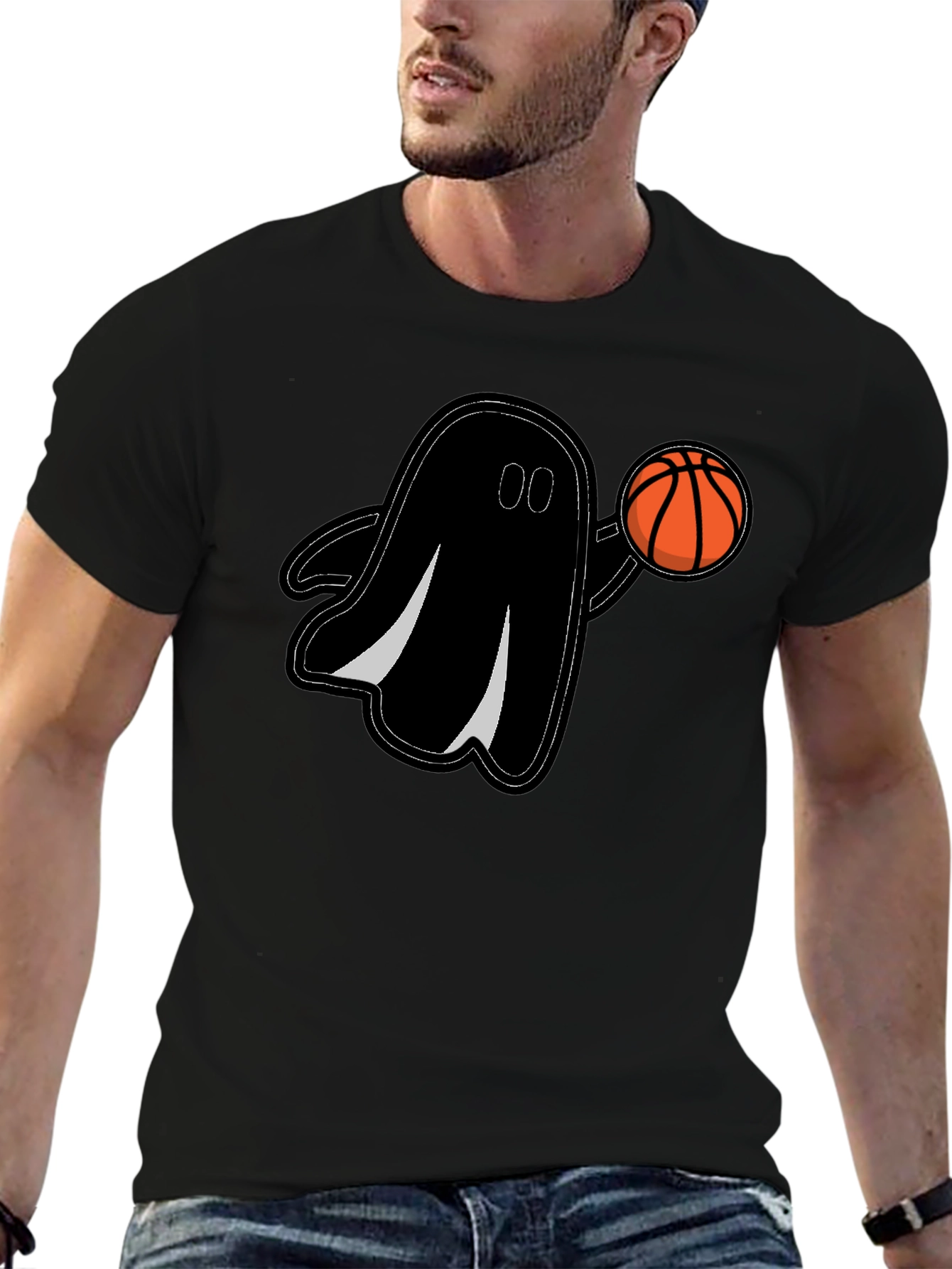 Ghost Basketball Graphic T-Shirt