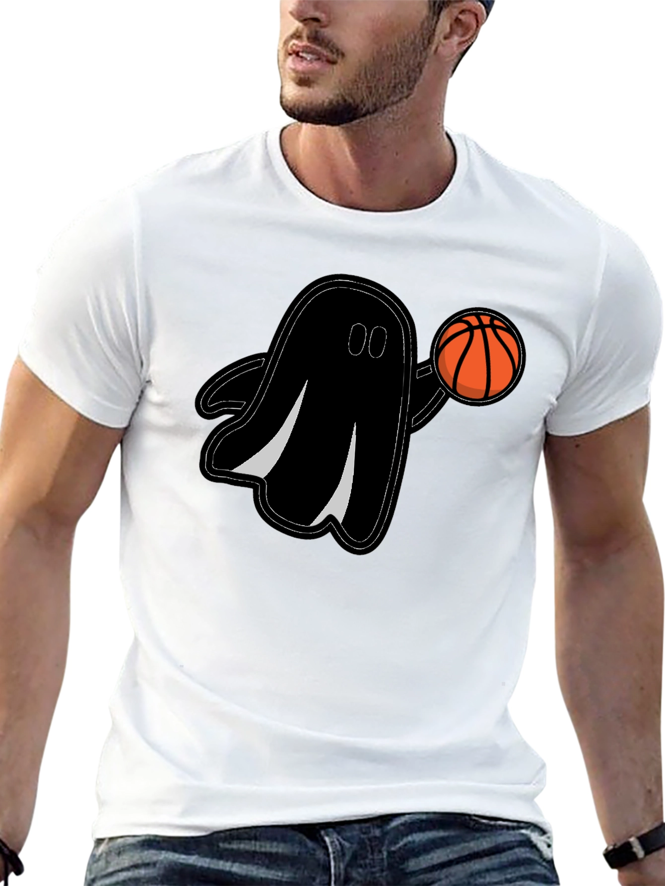 Ghost Basketball Graphic T-Shirt