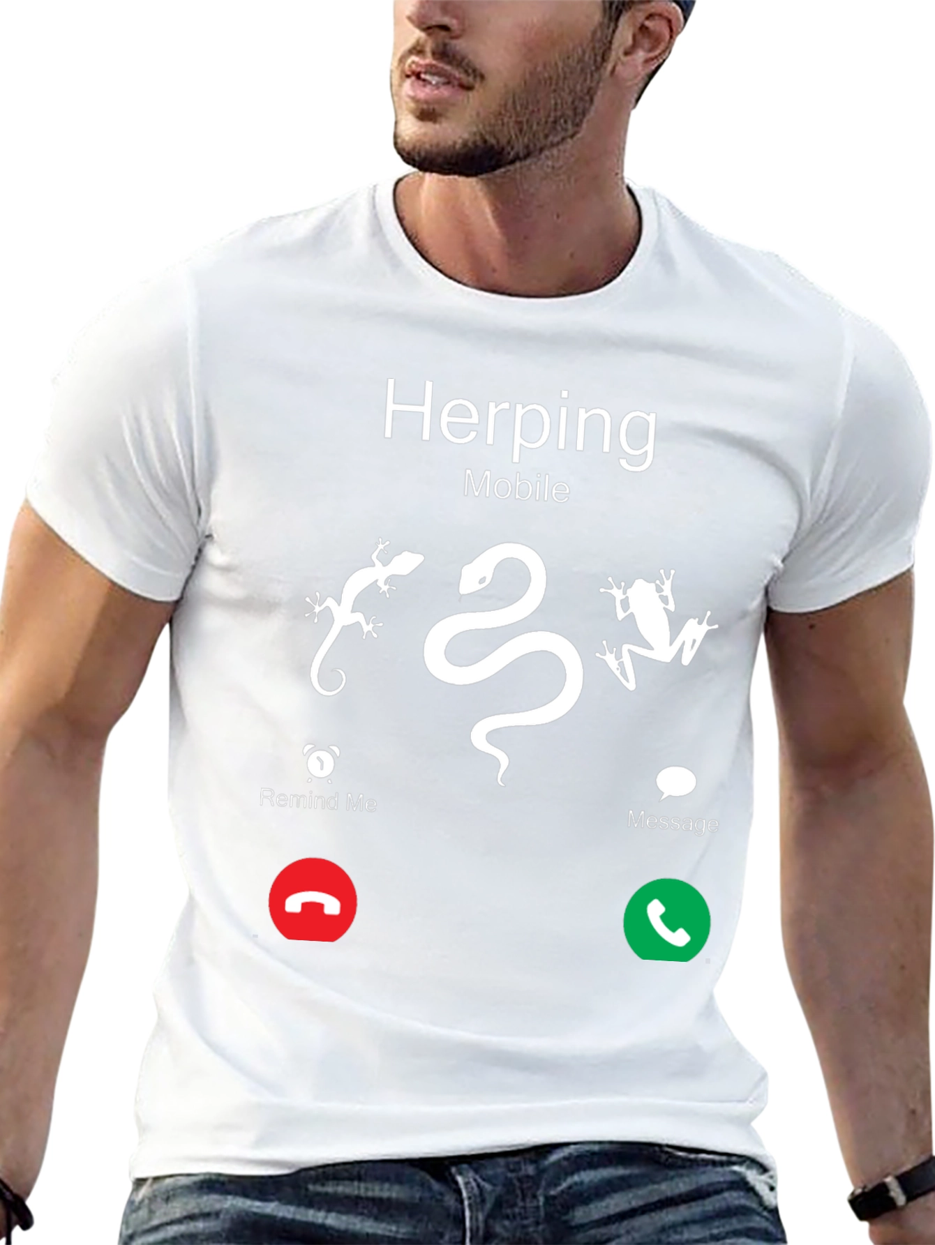 Herping Mobile T-Shirt - Reptile & Amphibian Lover Tee
