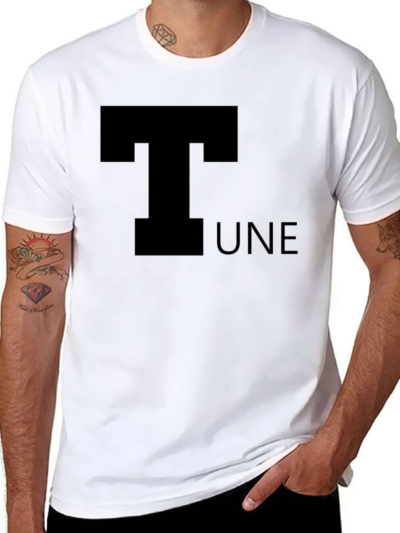 T-UNE Black Graphic Tee