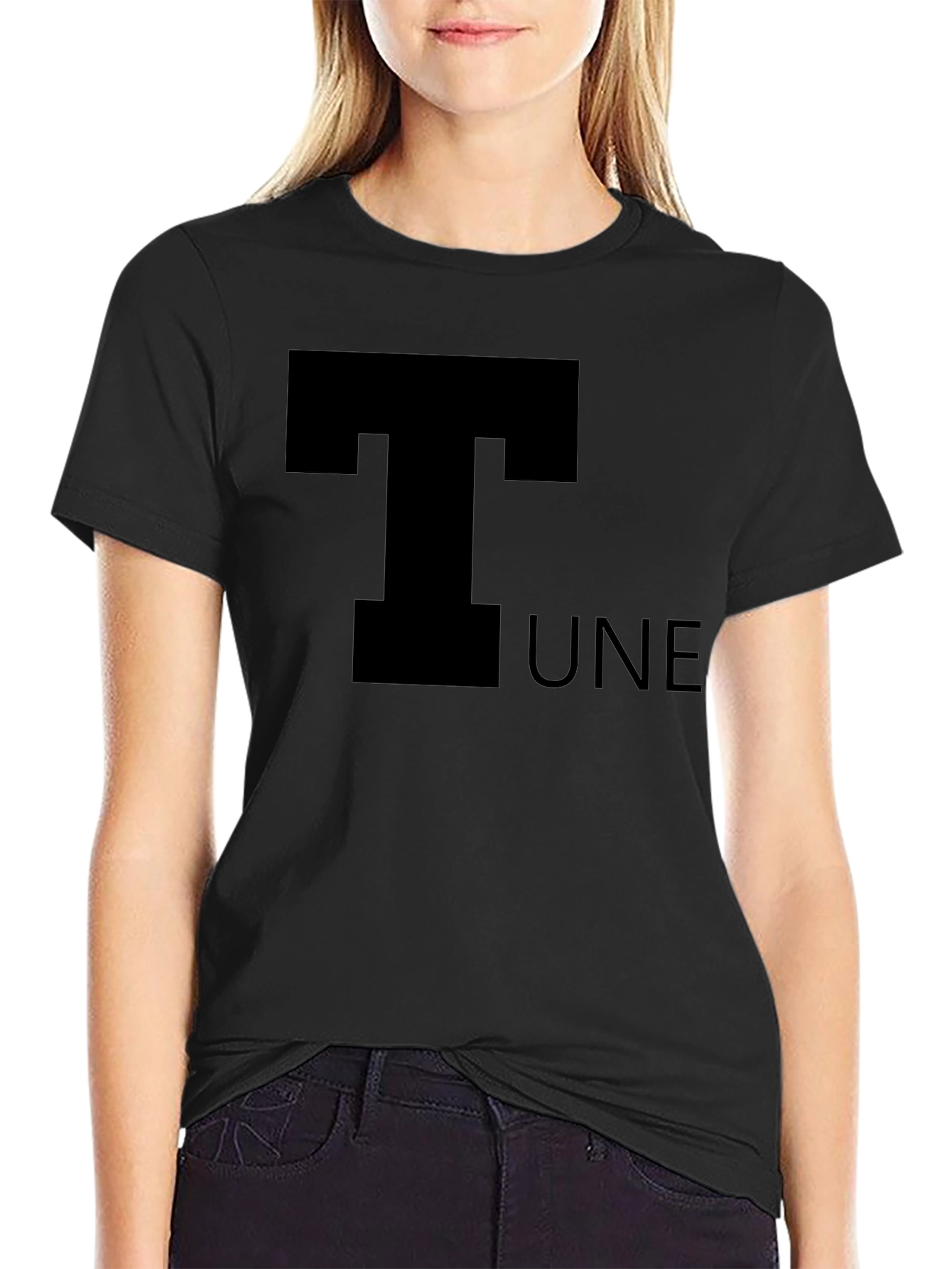 T-UNE Black Graphic Tee