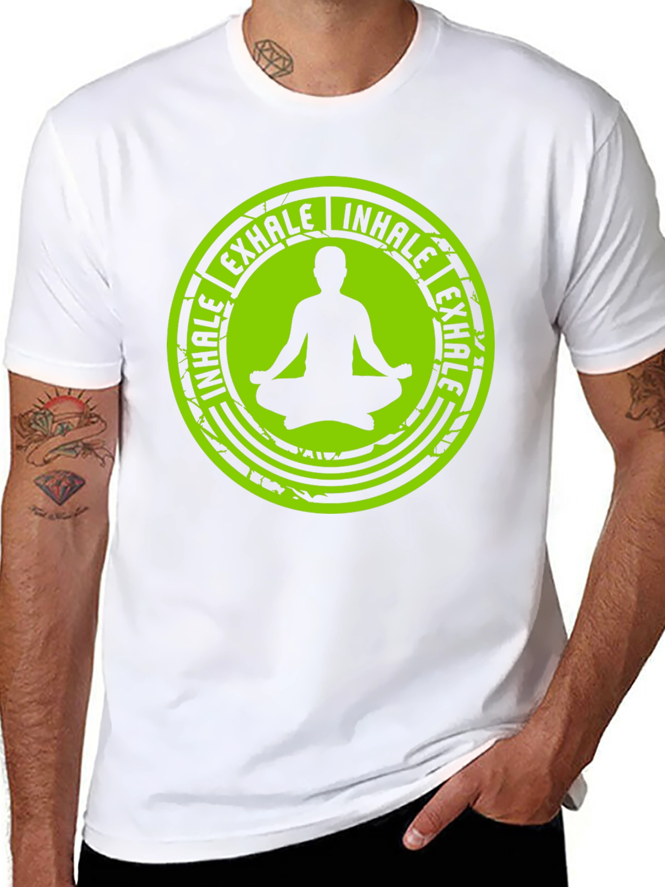 Yoga Meditation Inhale Exhale Black T-Shirt