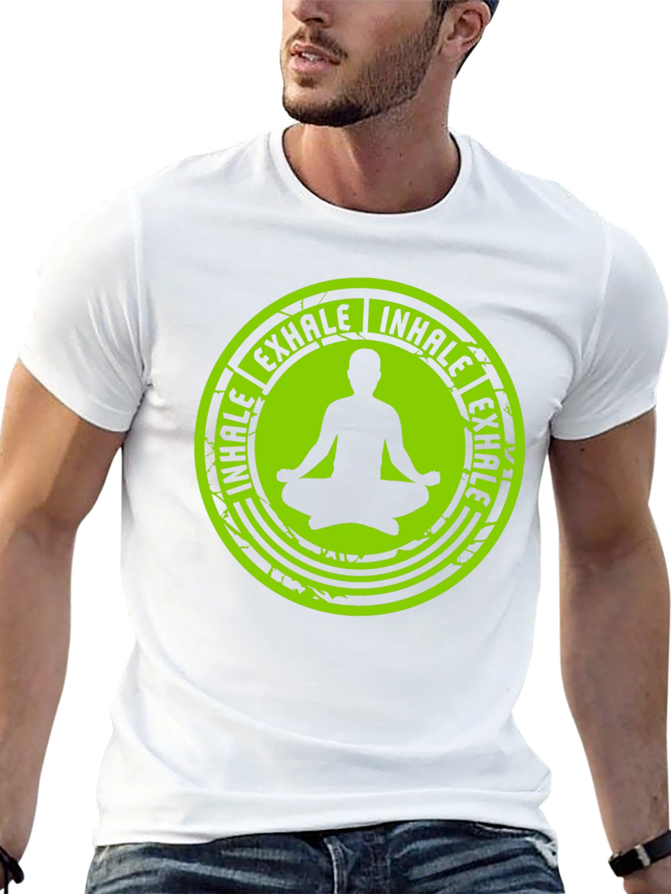Yoga Meditation Inhale Exhale Black T-Shirt