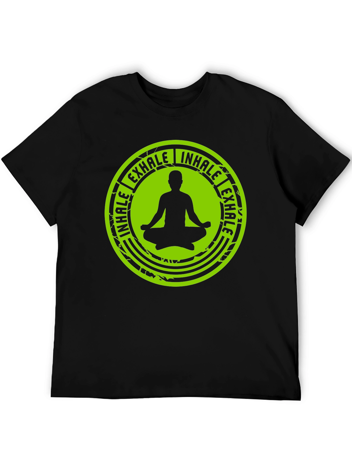 Yoga Meditation Inhale Exhale Black T-Shirt