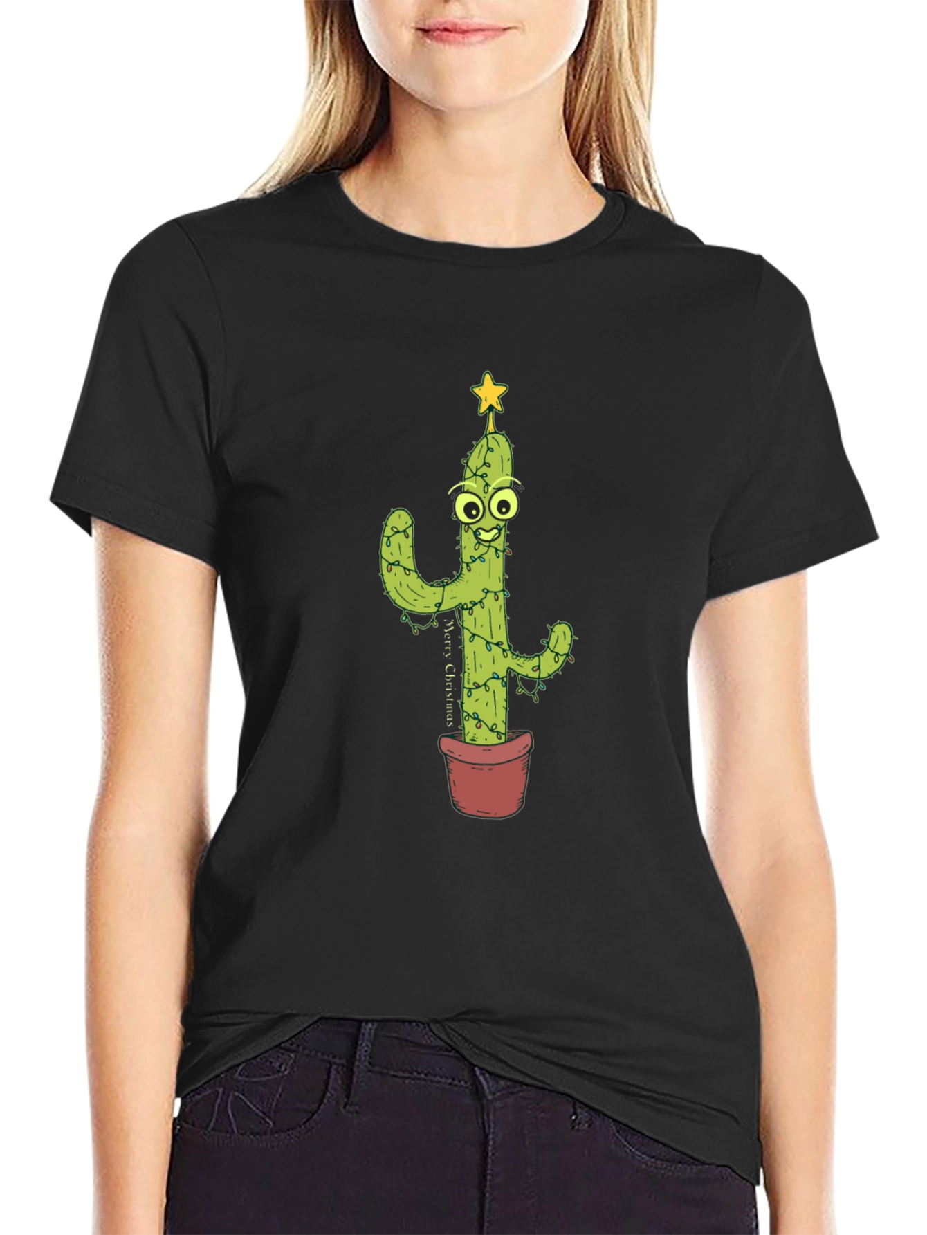 Festive Cactus Christmas Tee
