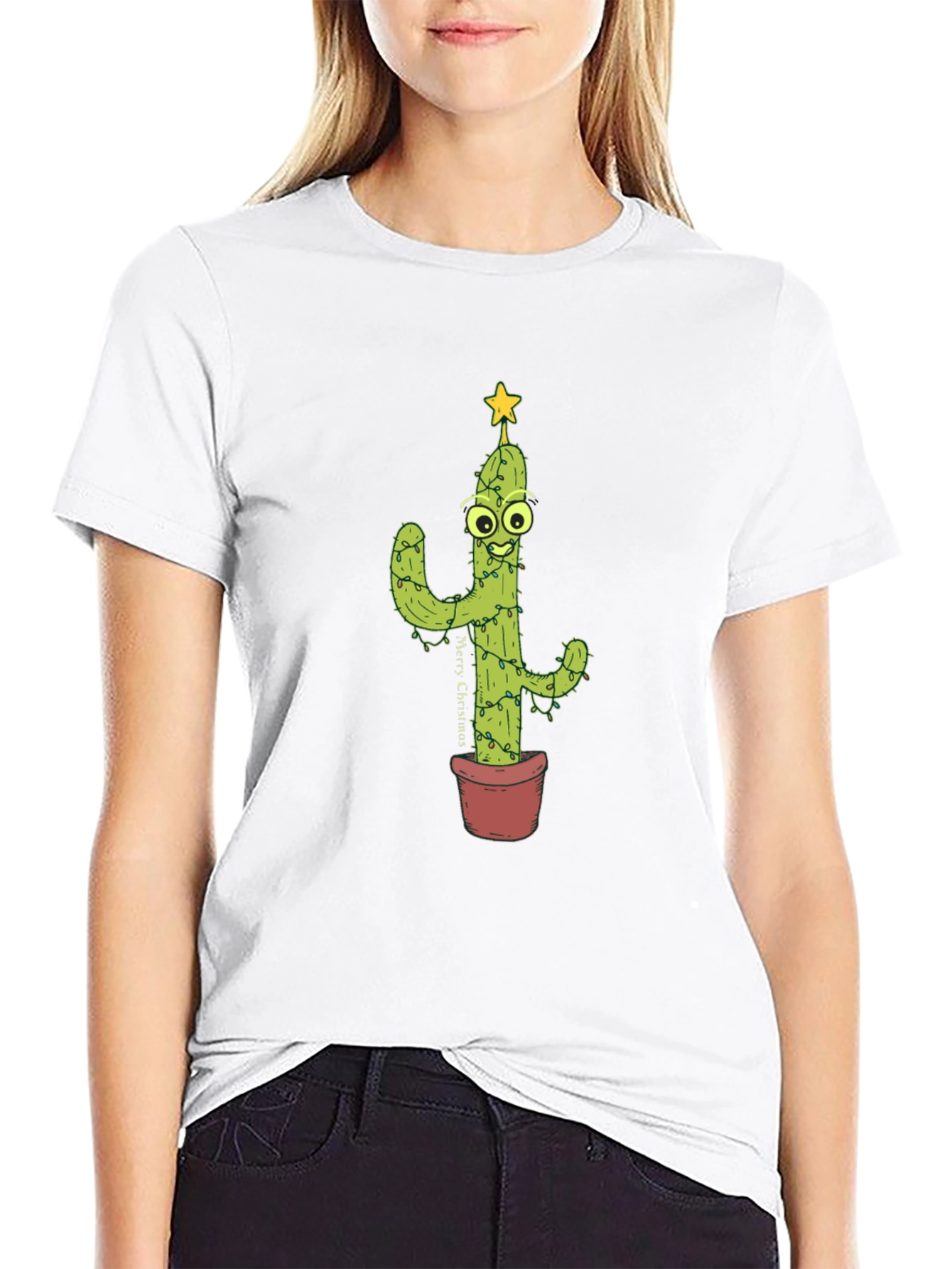 Festive Cactus Christmas Tee