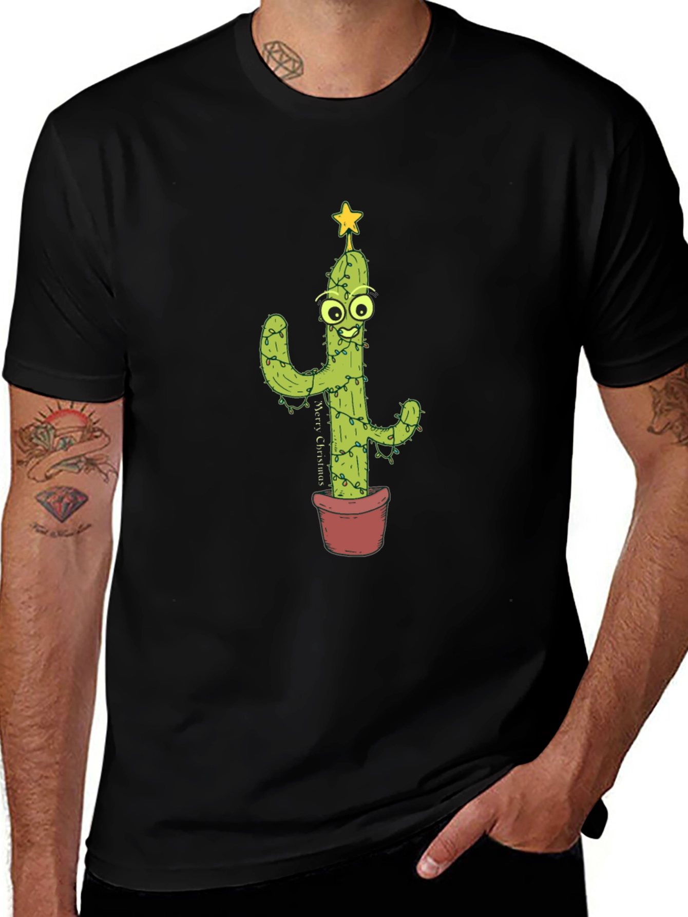 Festive Cactus Christmas Tee