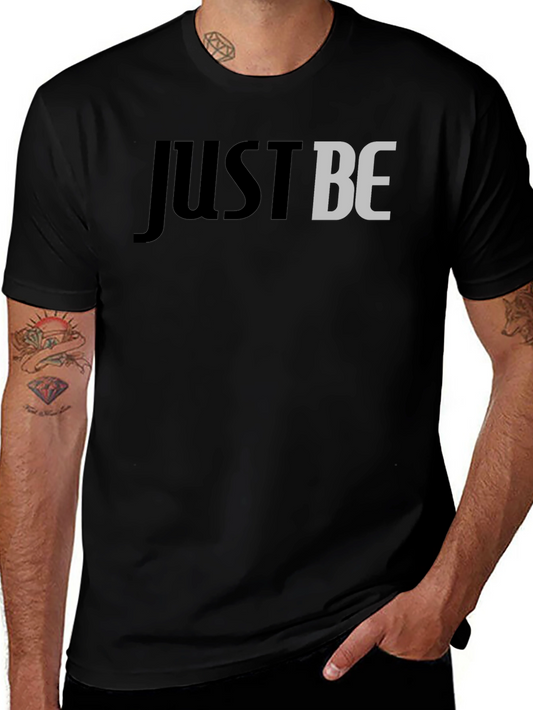 Just Be Graphic Tee - Stylish Mens Black T-Shirt