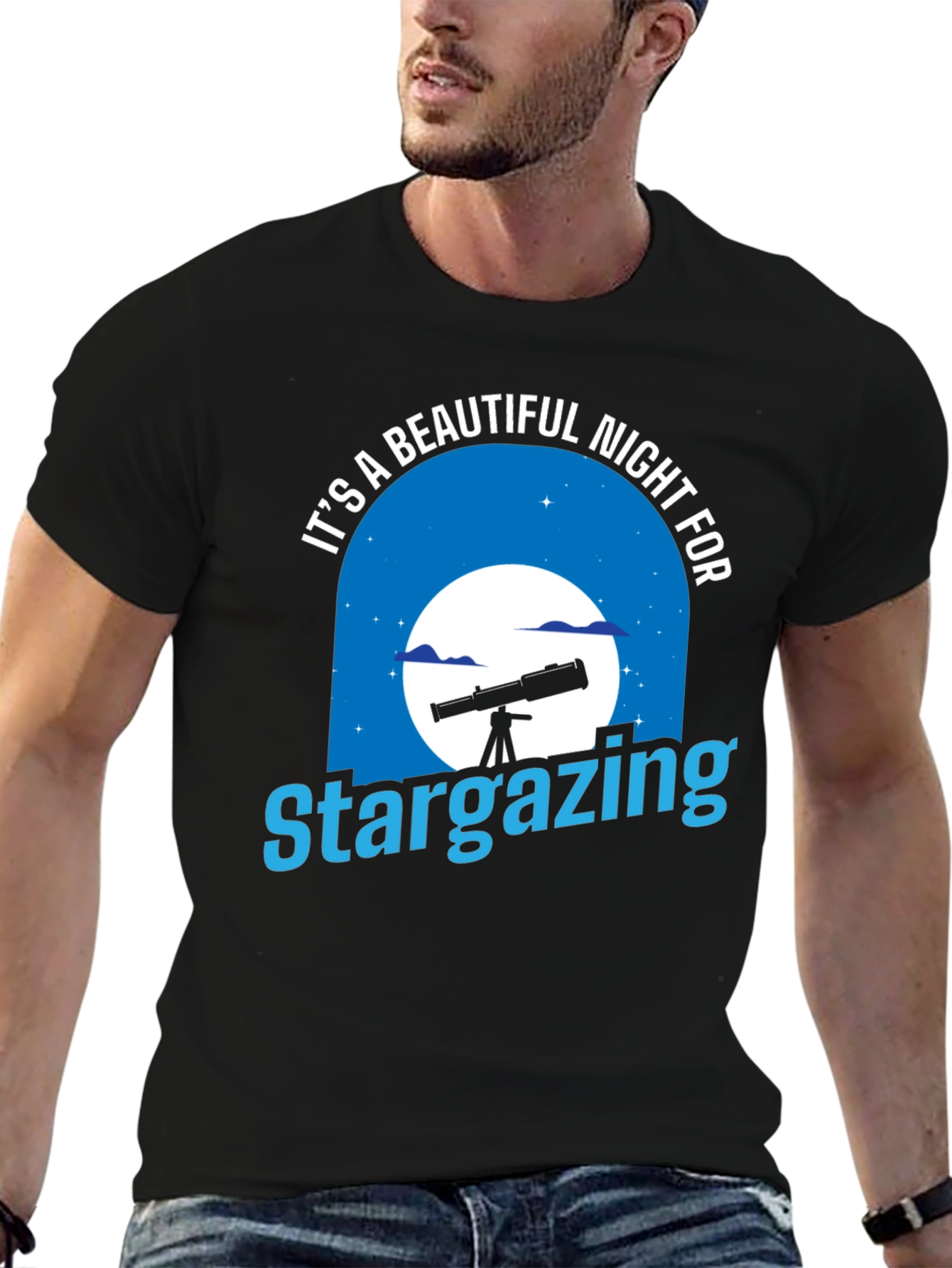 Stargazing Night Graphic T-Shirt