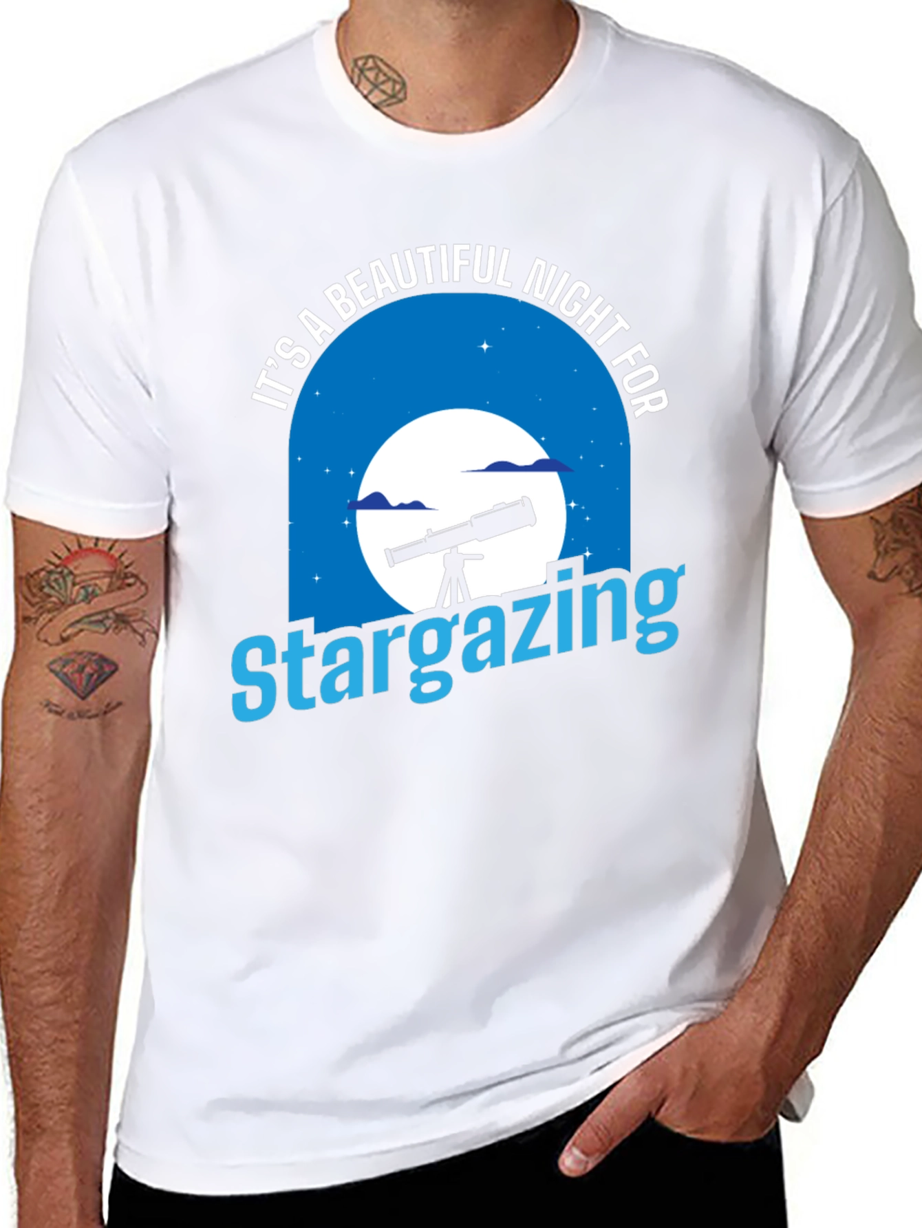 Stargazing Night Graphic T-Shirt