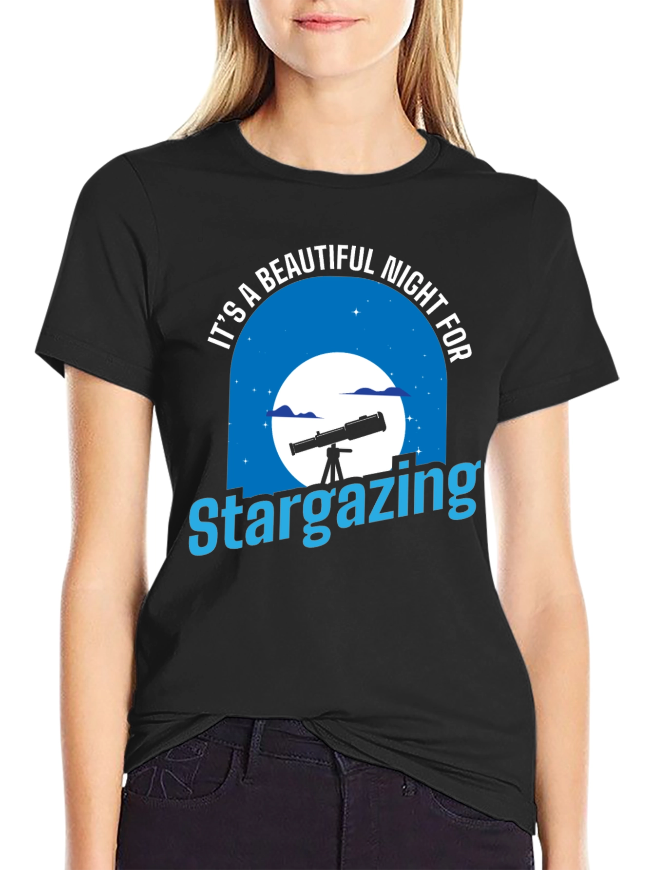 Stargazing Night Graphic T-Shirt