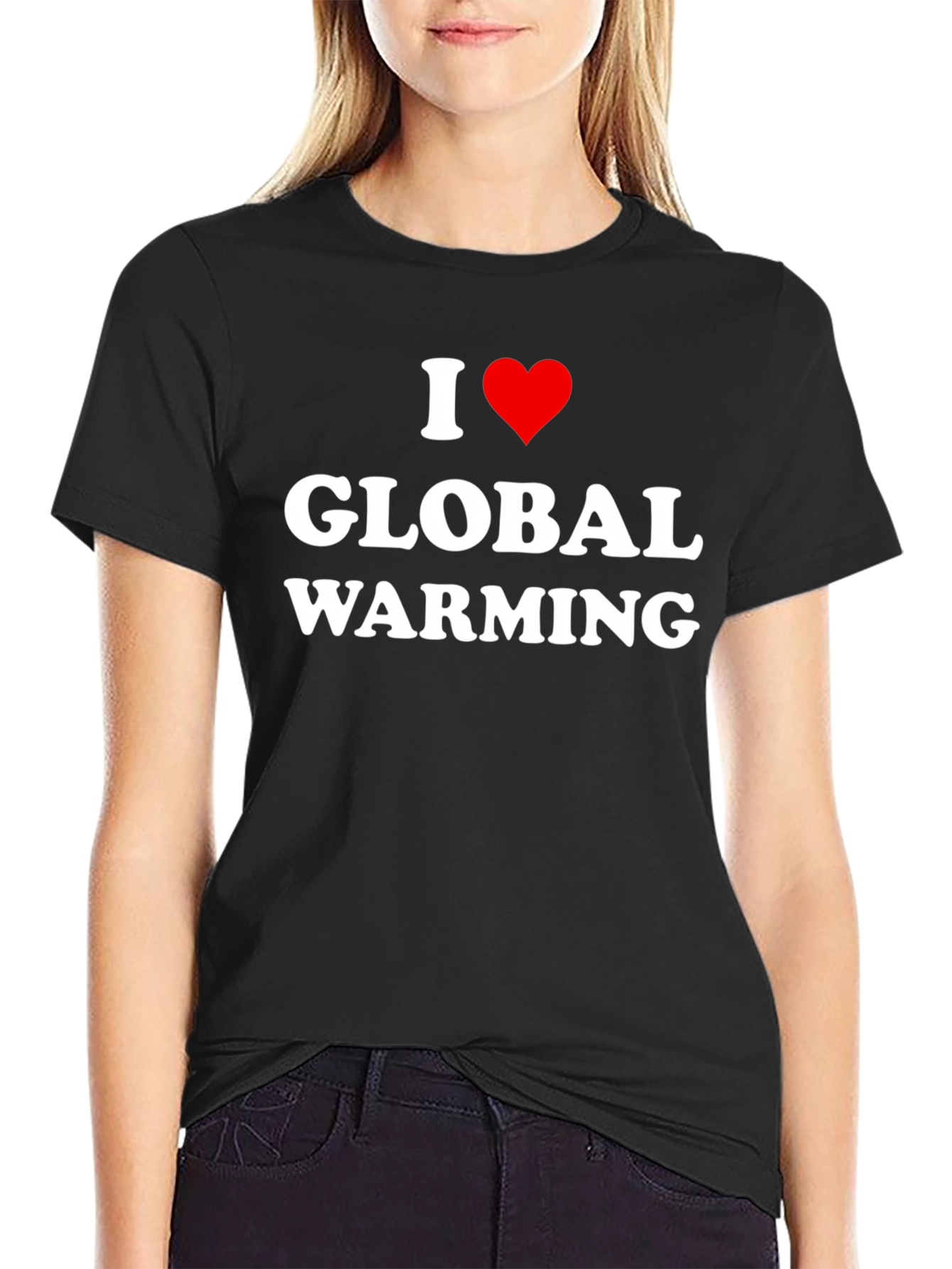 I Heart Global Warming Black T-Shirt