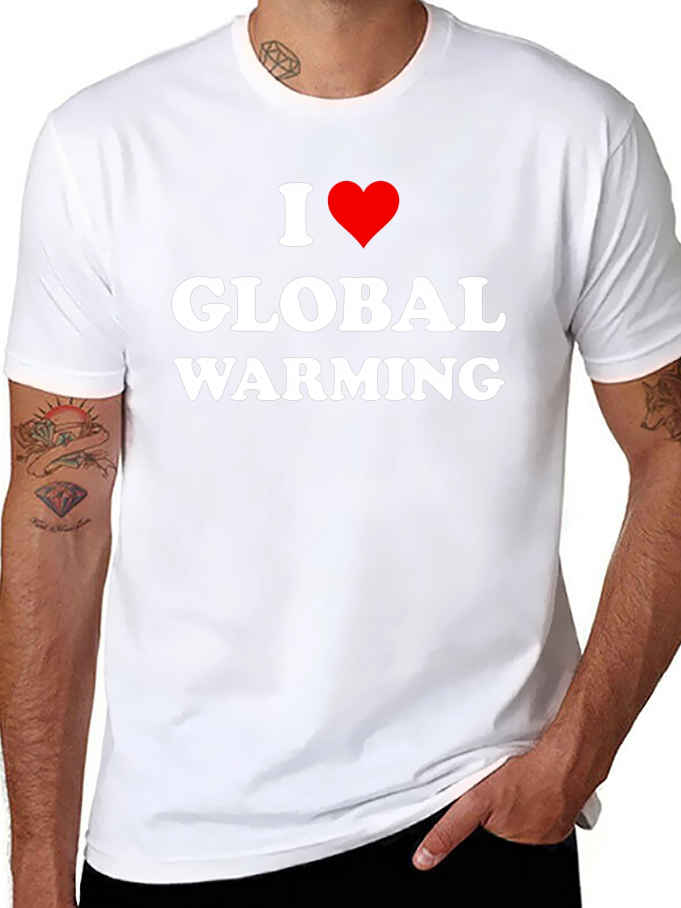 I Heart Global Warming Black T-Shirt