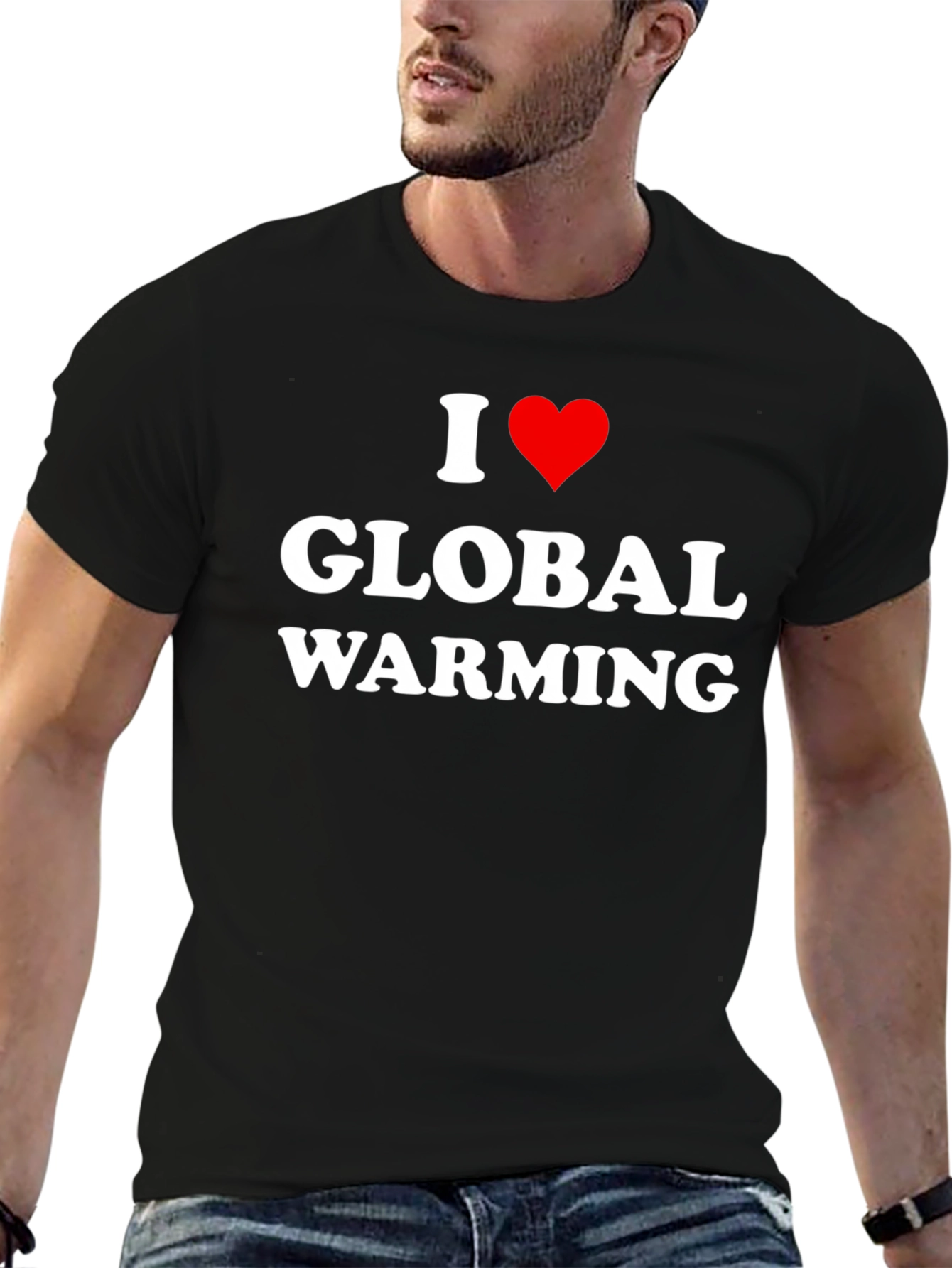 I Heart Global Warming Black T-Shirt
