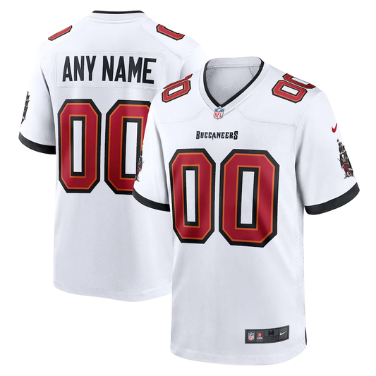 Custom Tampa Bay Buccaneers White Game Jerseys