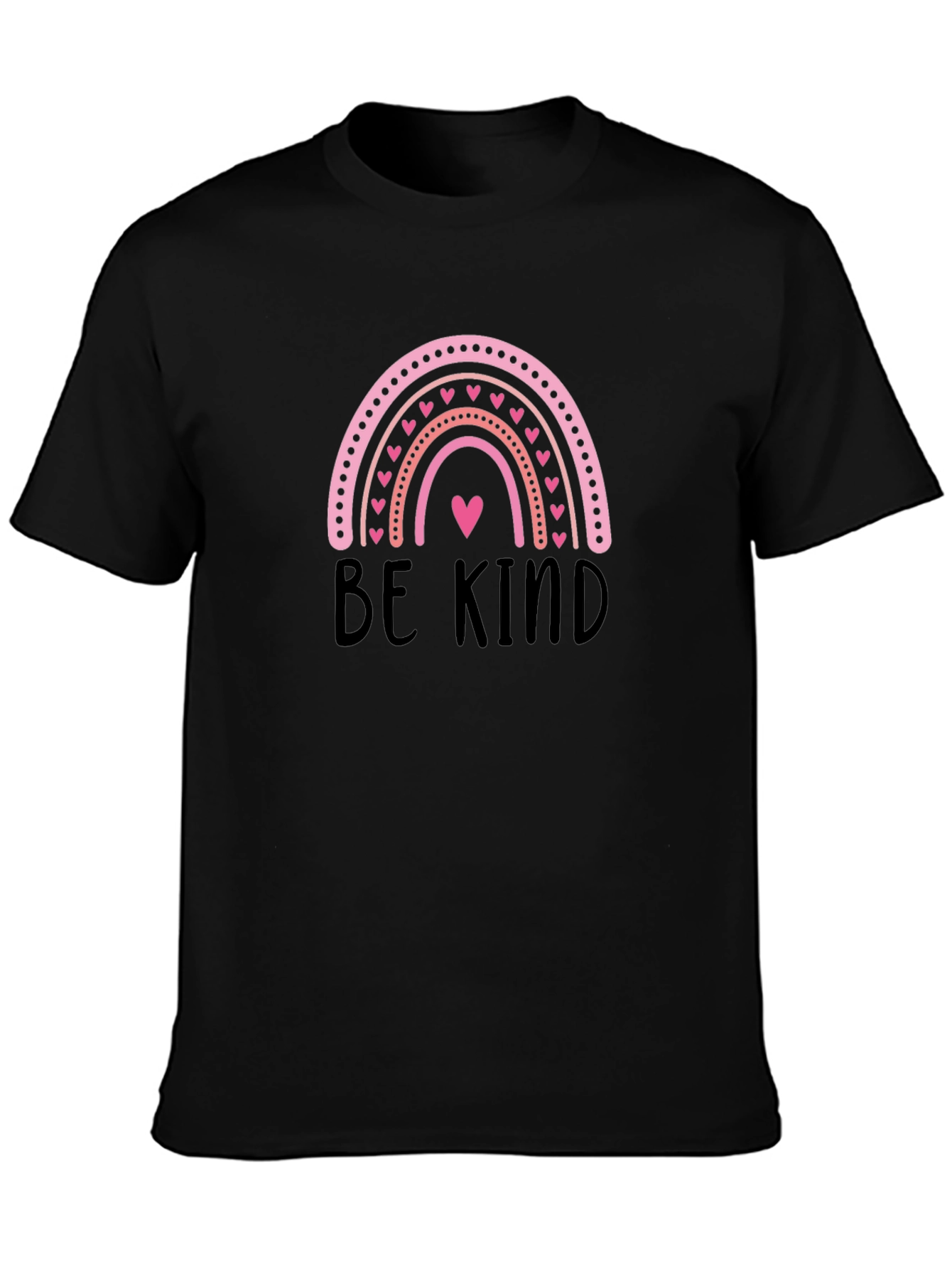 Be Kind Rainbow Heart Graphic T-Shirt