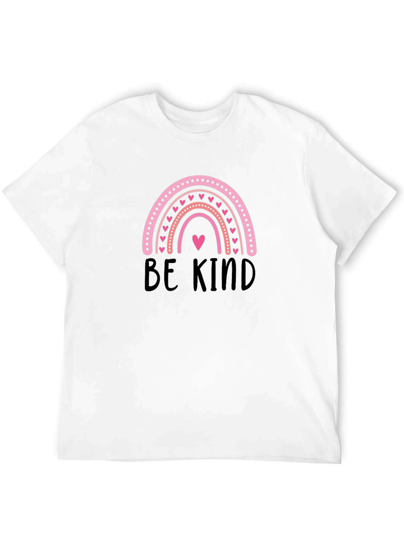 Be Kind Rainbow Heart Graphic T-Shirt