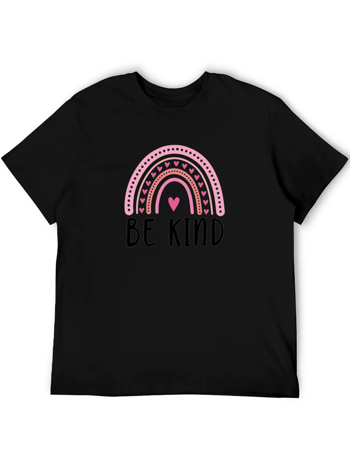 Be Kind Rainbow Heart Graphic T-Shirt