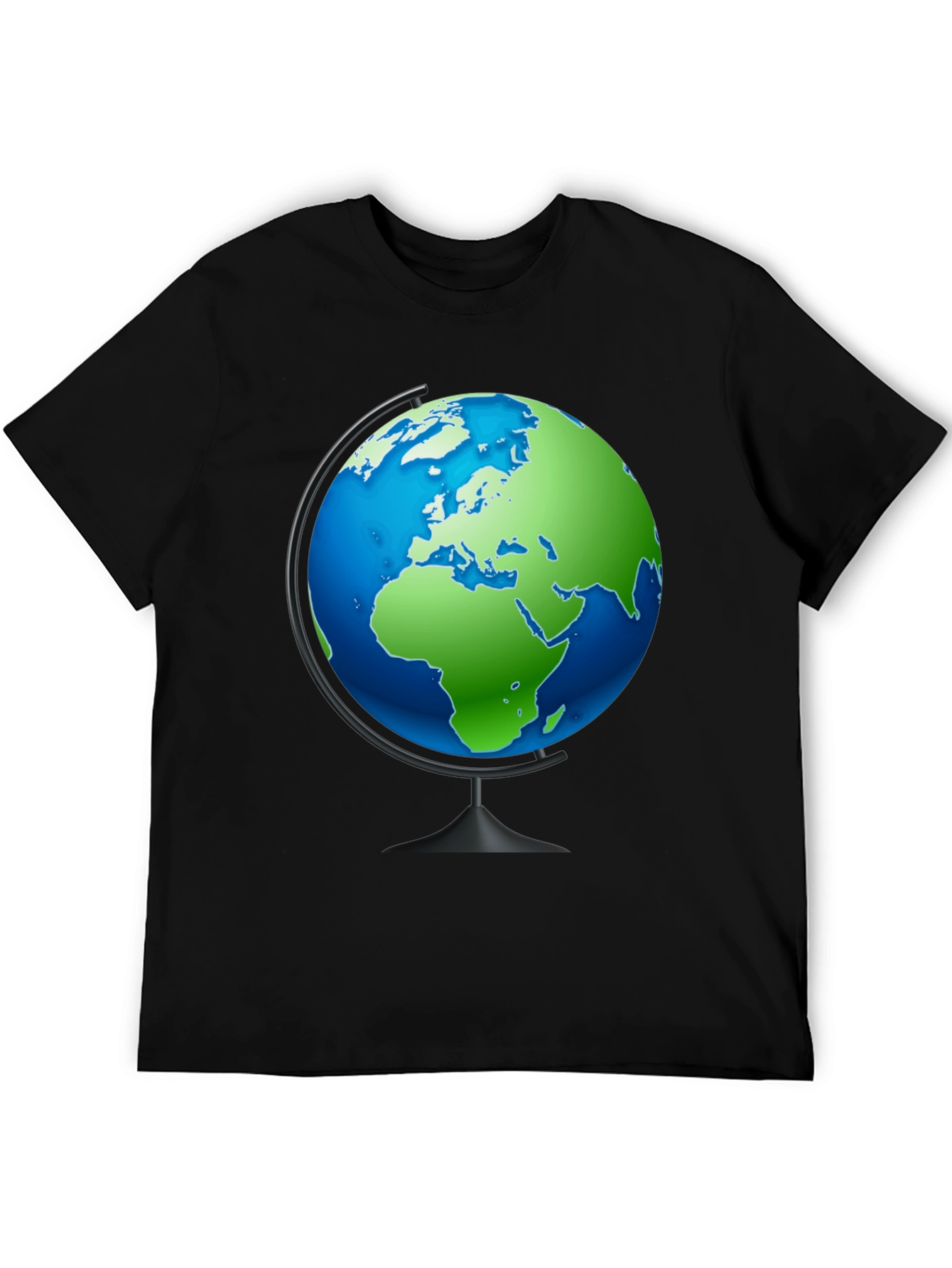 Globe Graphic Black T-Shirt - Travel the World!