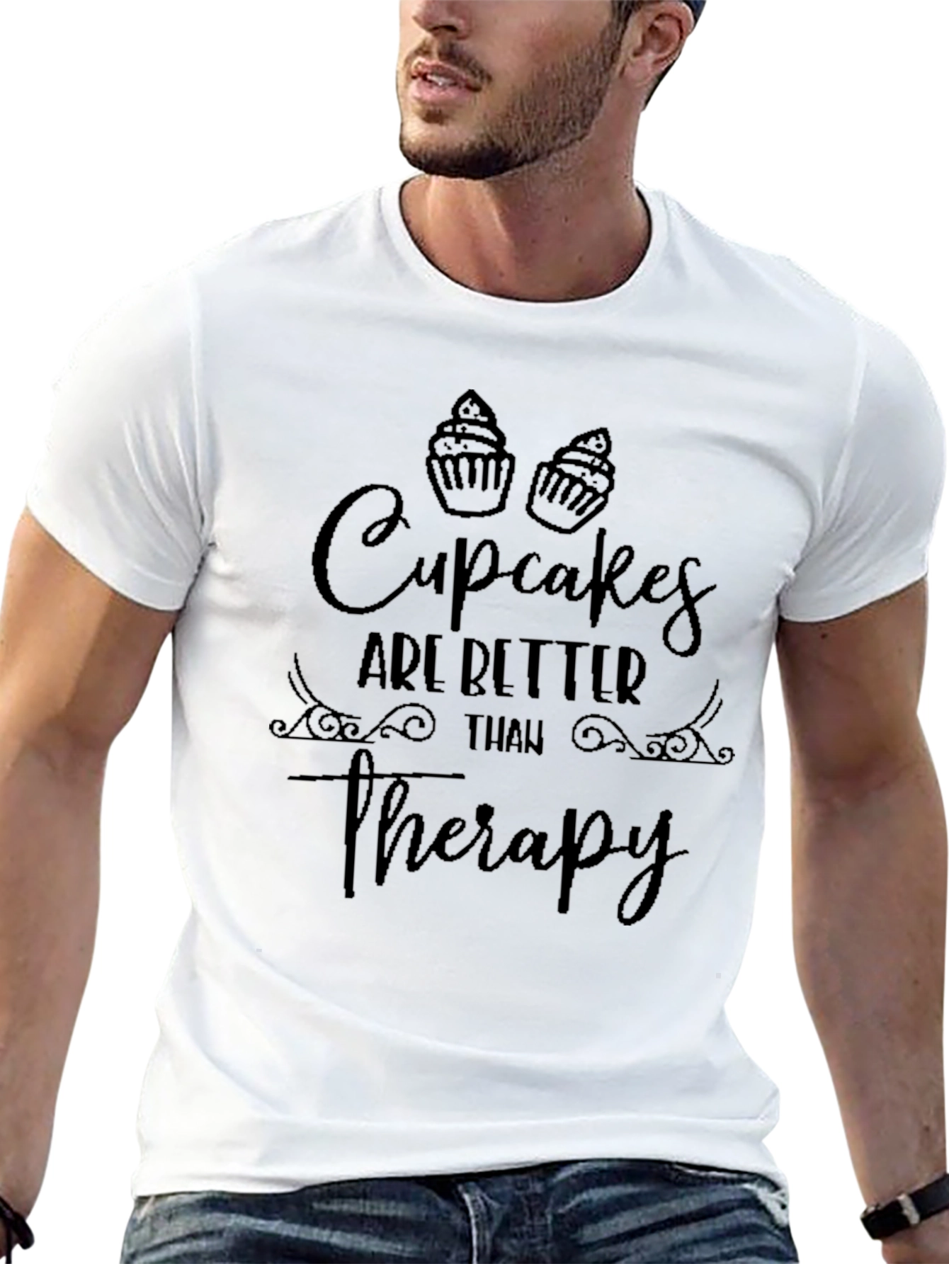 Cupcakes Are Better Than Therapy Graphic Tee