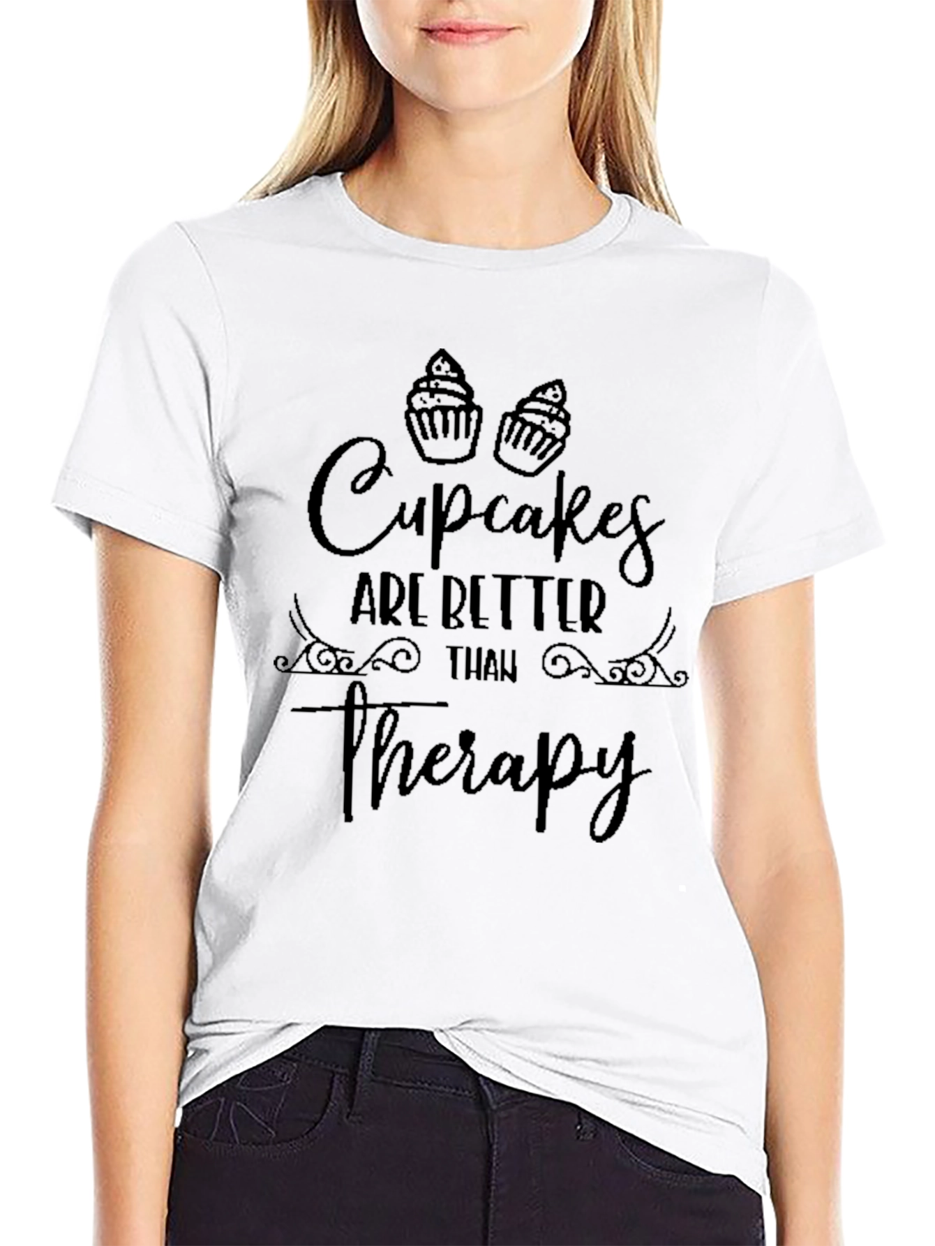 Cupcakes Are Better Than Therapy Graphic Tee