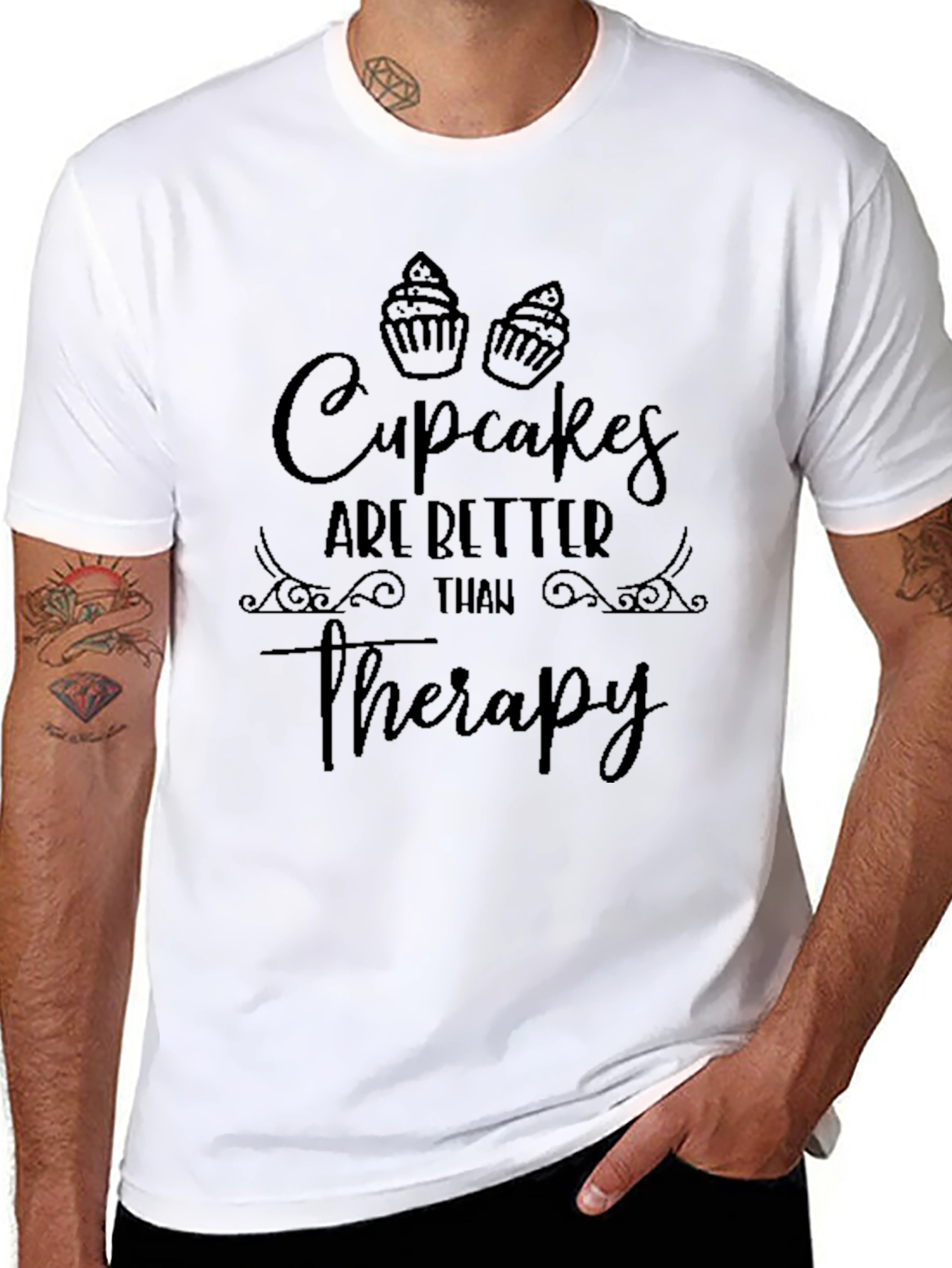 Cupcakes Are Better Than Therapy Graphic Tee