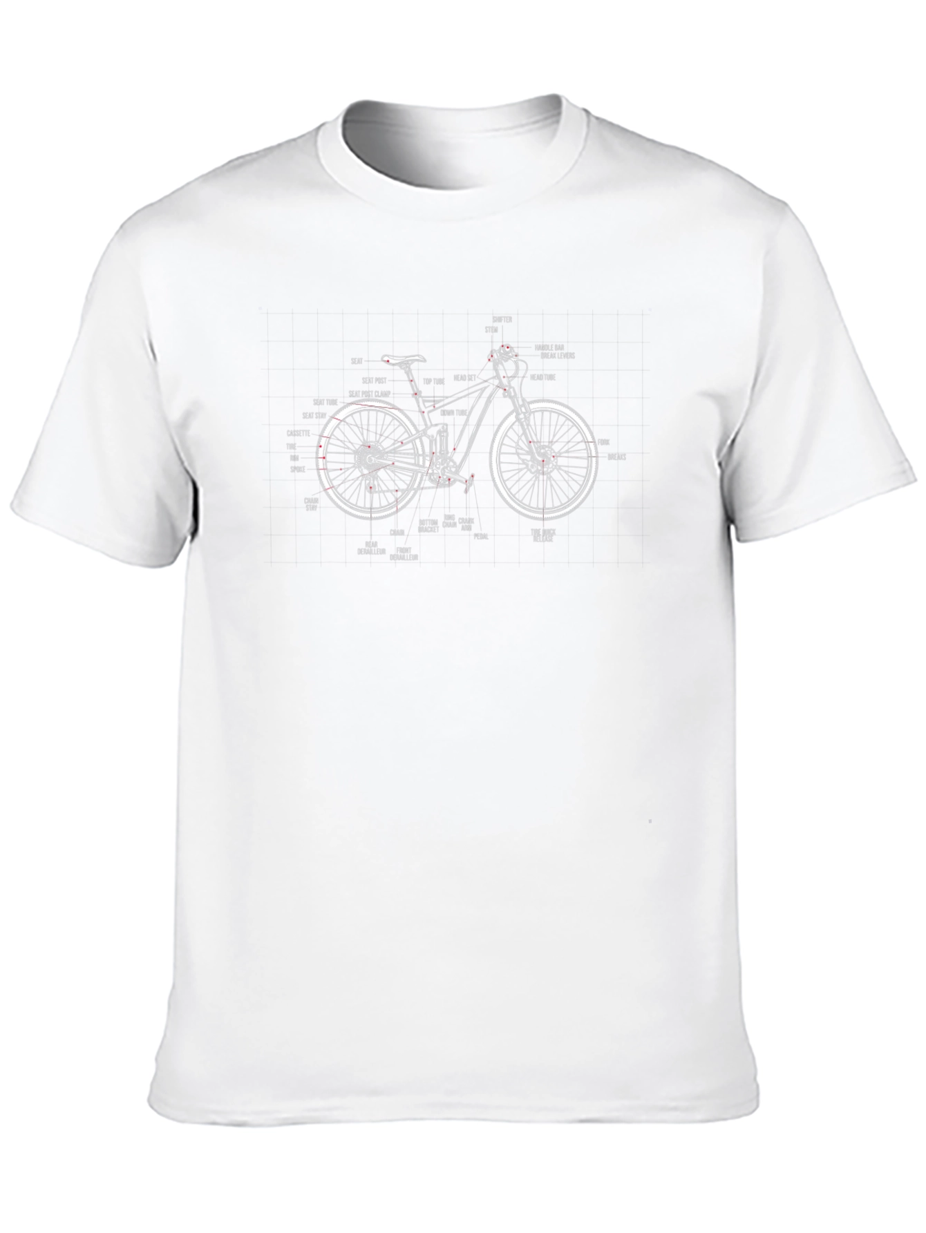 Bike Parts Diagram T-Shirt