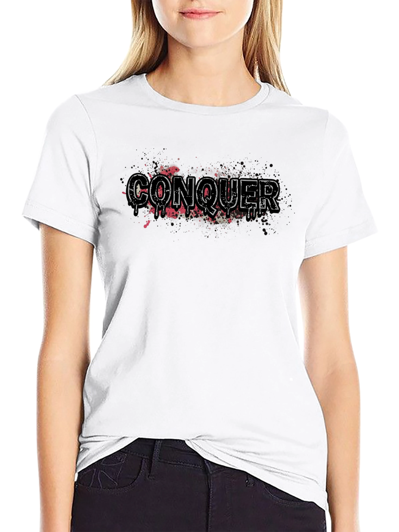 Conquer Graphic T-Shirt - Mens Black Tee