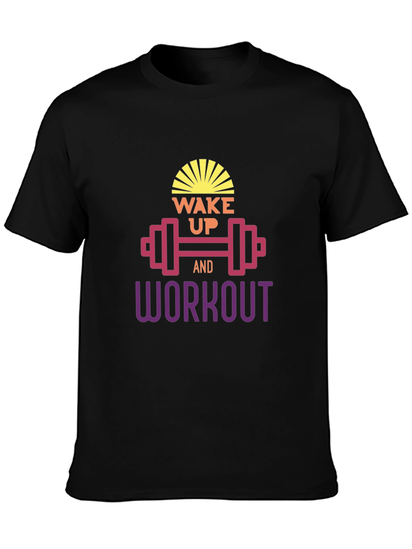 Wake Up & Workout Black T-Shirt