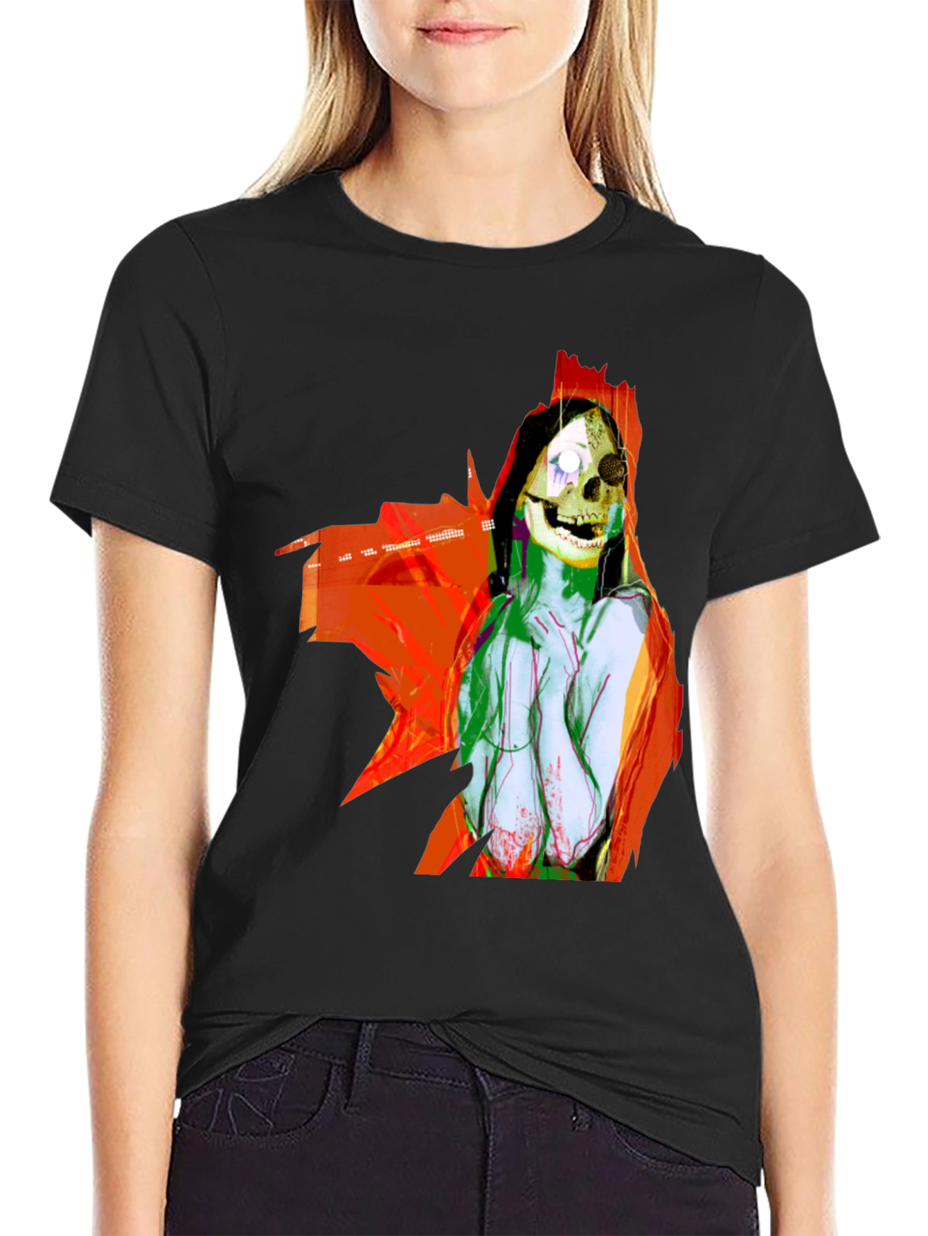 Skull Woman Graphic T-Shirt