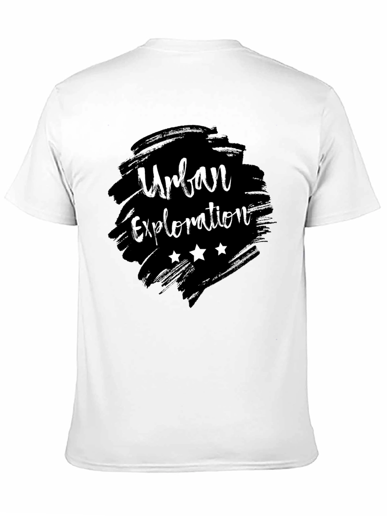 Urban Exploration Graphic Tee - Black Cotton T-Shirt