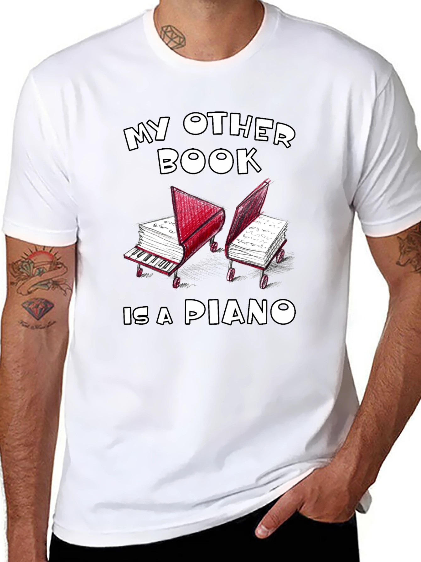 My Other Book is a Piano Graphic Tee