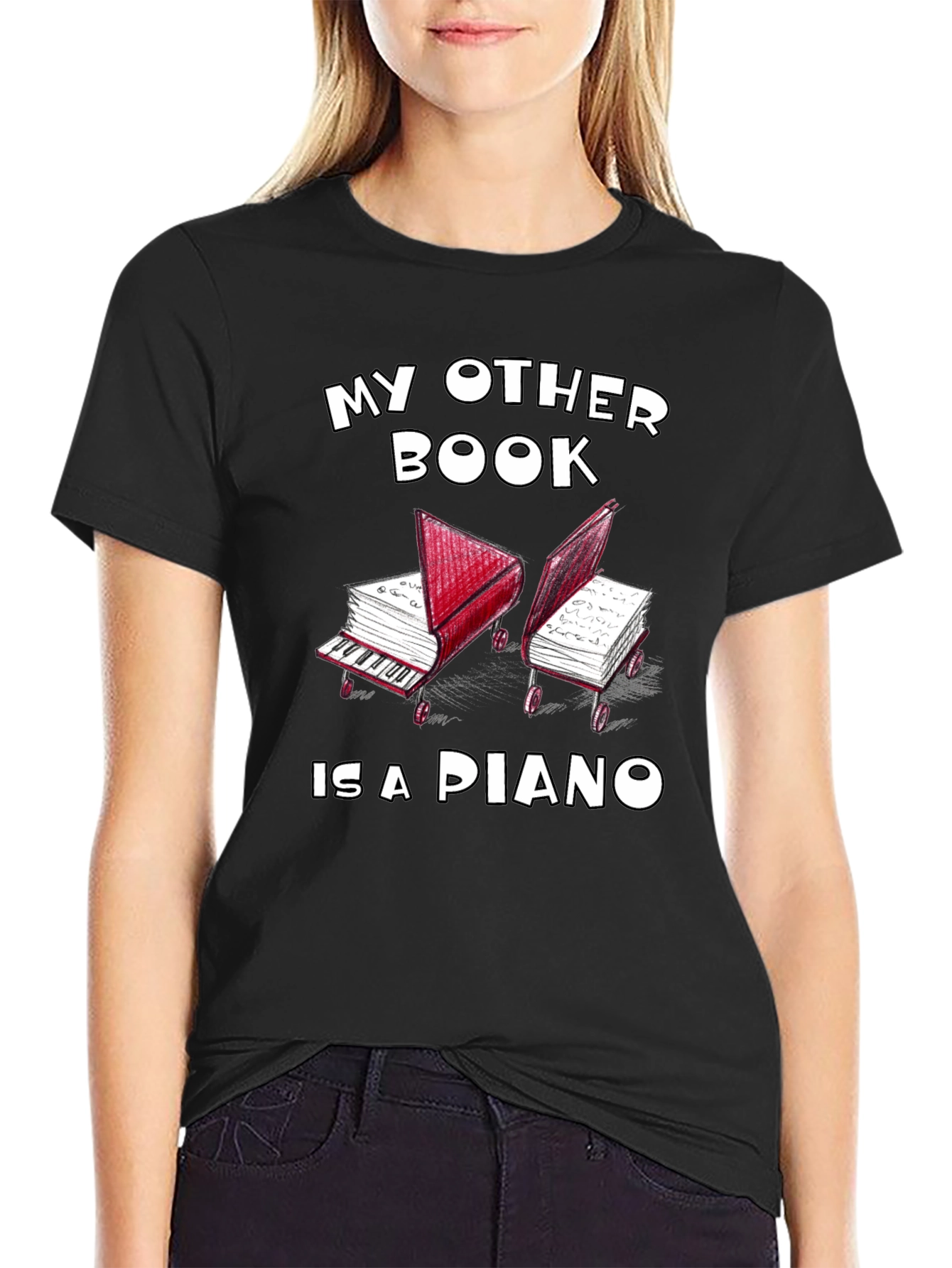 My Other Book is a Piano Graphic Tee
