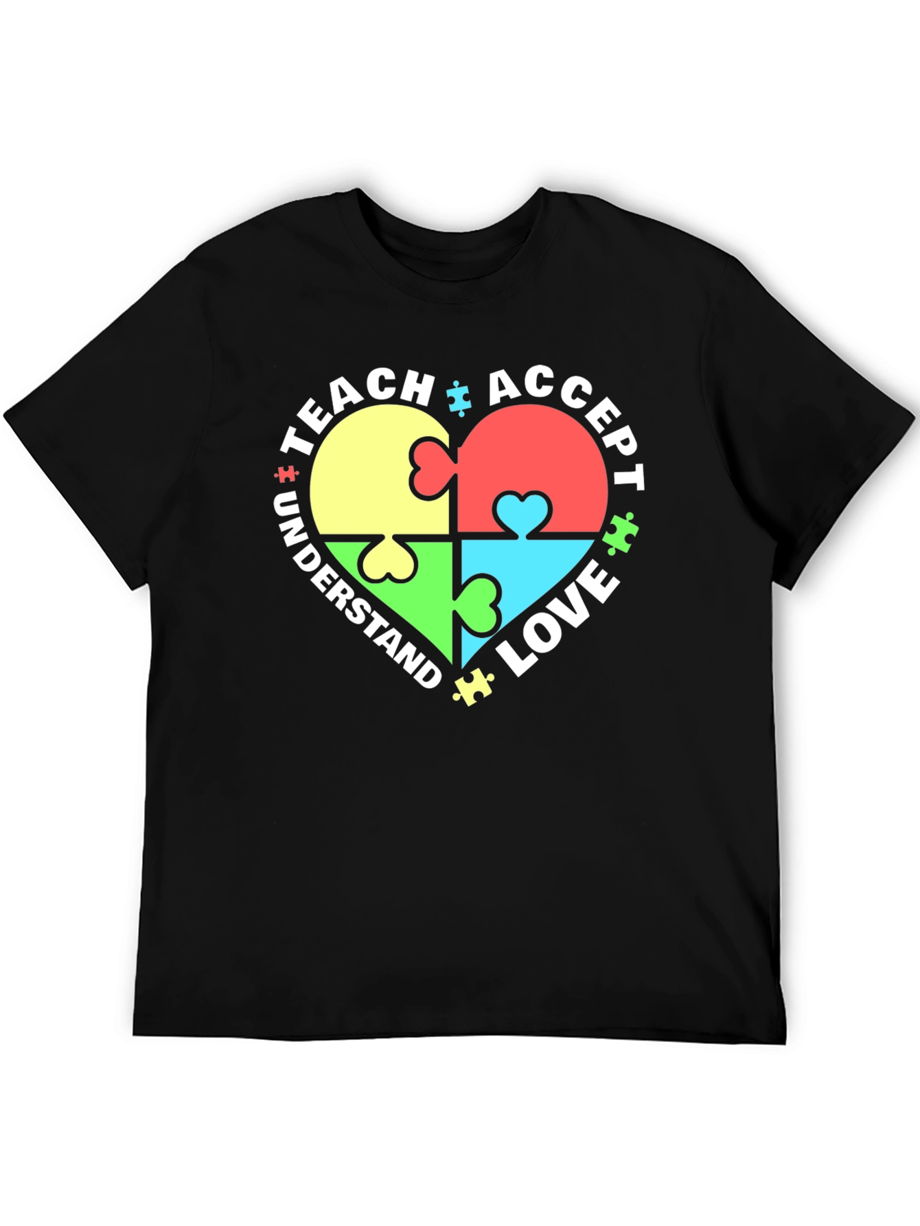 Autism Awareness Heart Puzzle T-Shirt