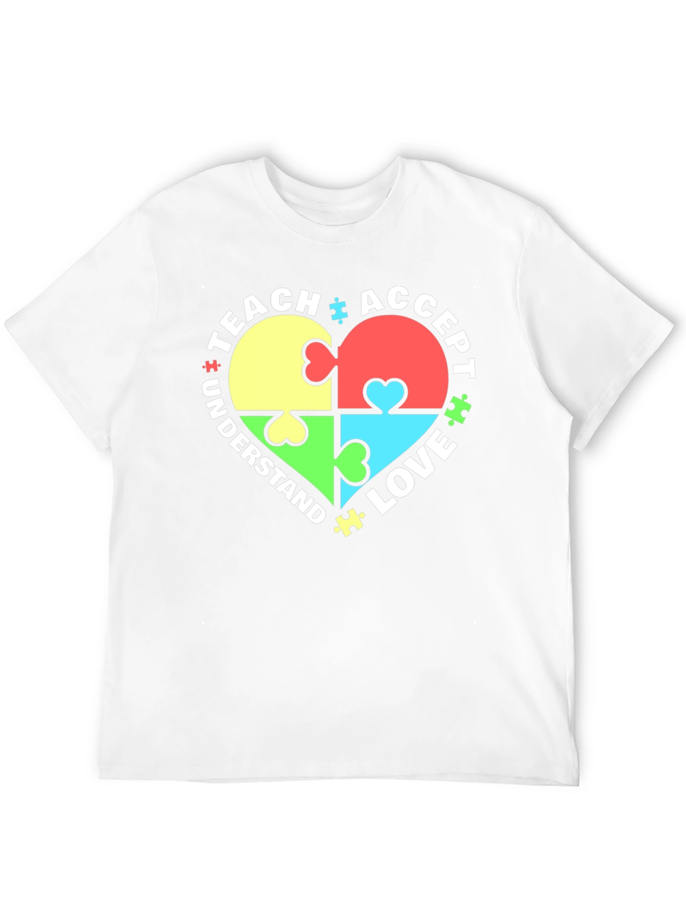 Autism Awareness Heart Puzzle T-Shirt