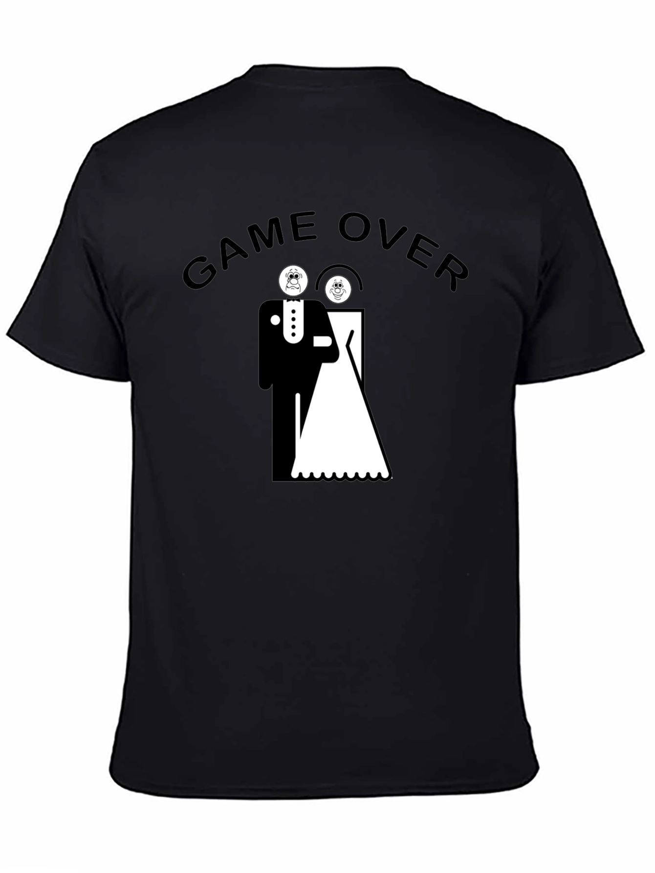Game Over Wedding T-Shirt Funny Groom Bride Graphic Tee