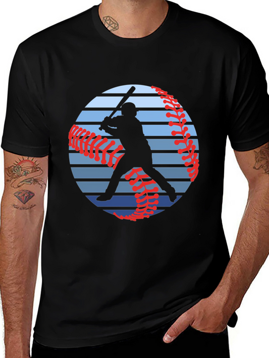 Baseball Silhouette Graphic T-Shirt