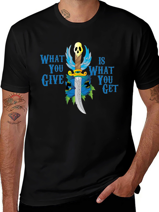 Skull Dagger Graphic T-Shirt - What You Give You Get Tee