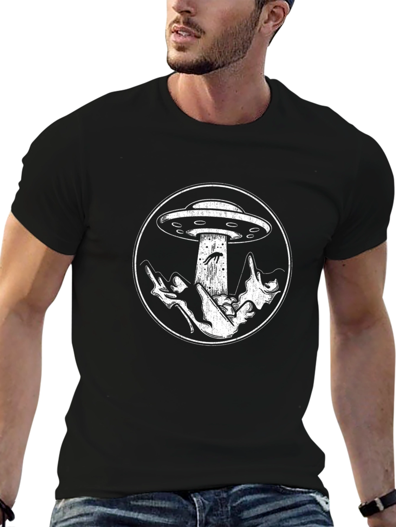 UFO Abduction Graphic T-Shirt