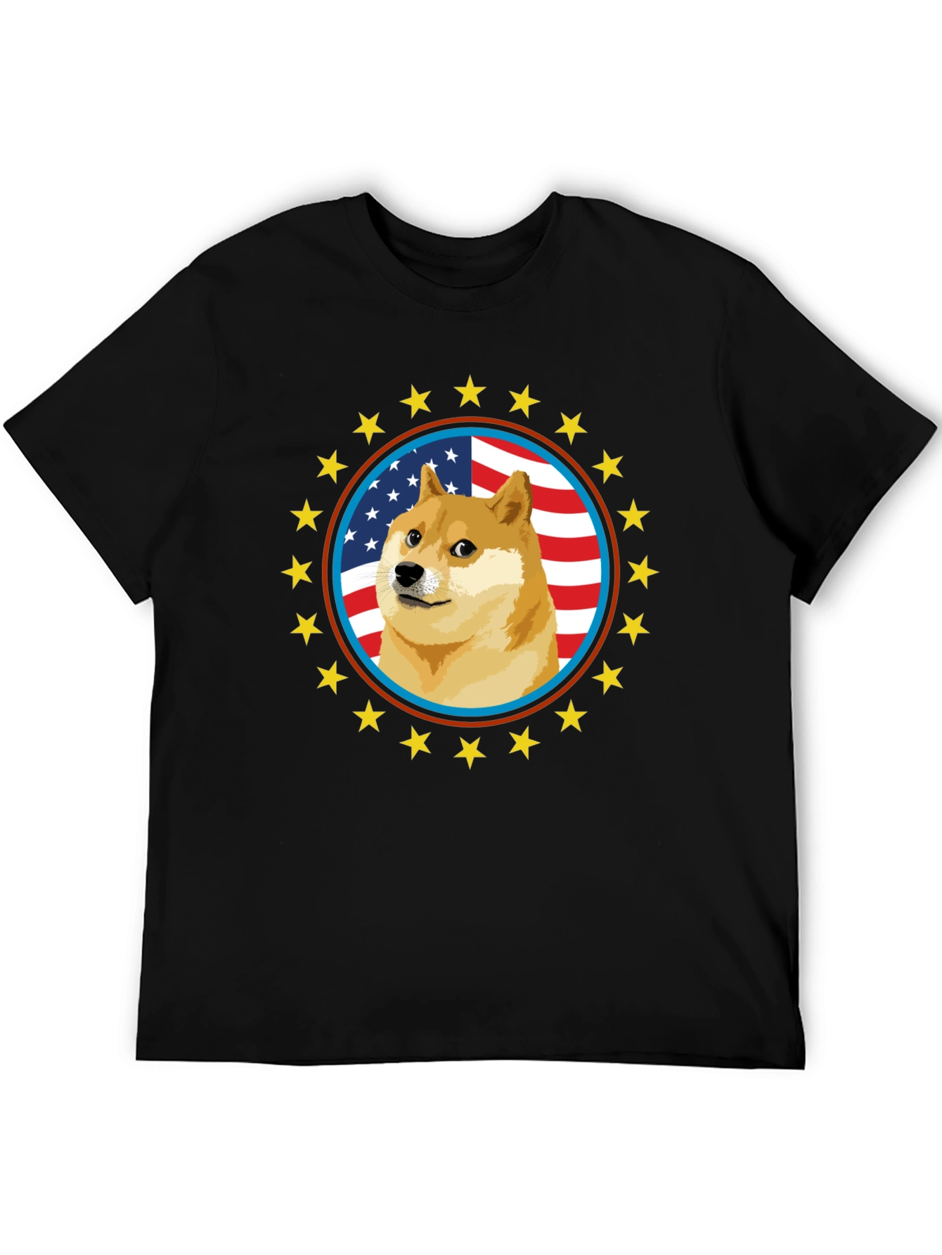 Doge Meme American Flag T-Shirt