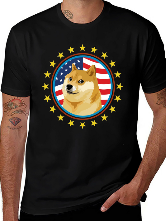 Doge Meme American Flag T-Shirt
