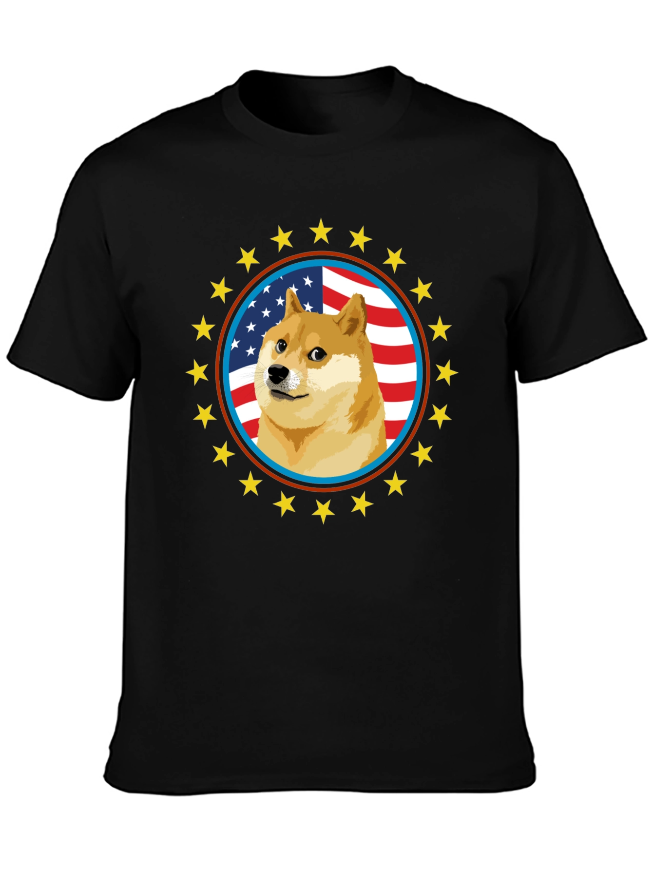Doge Meme American Flag T-Shirt