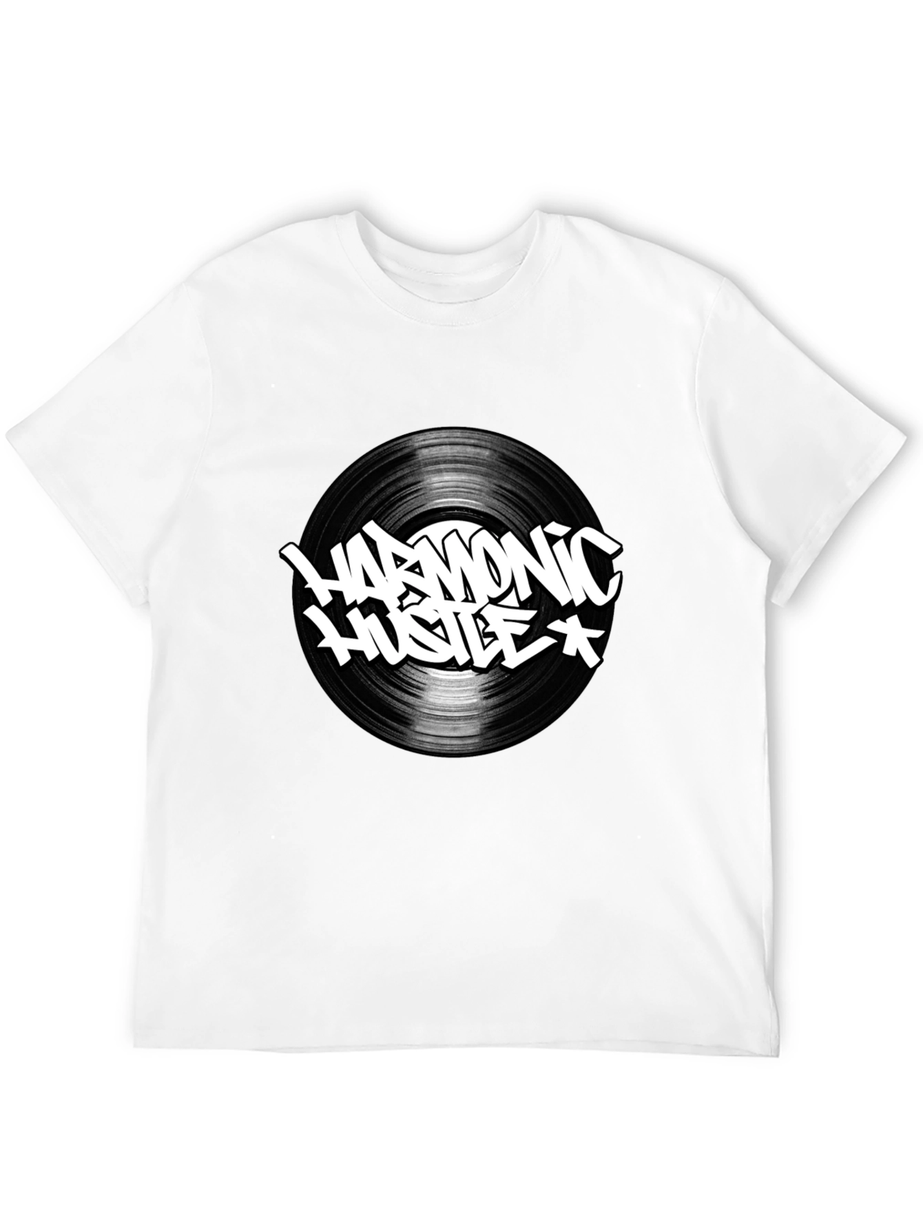 Harmonic Hustle Graphic Tee - Black Cotton T-Shirt